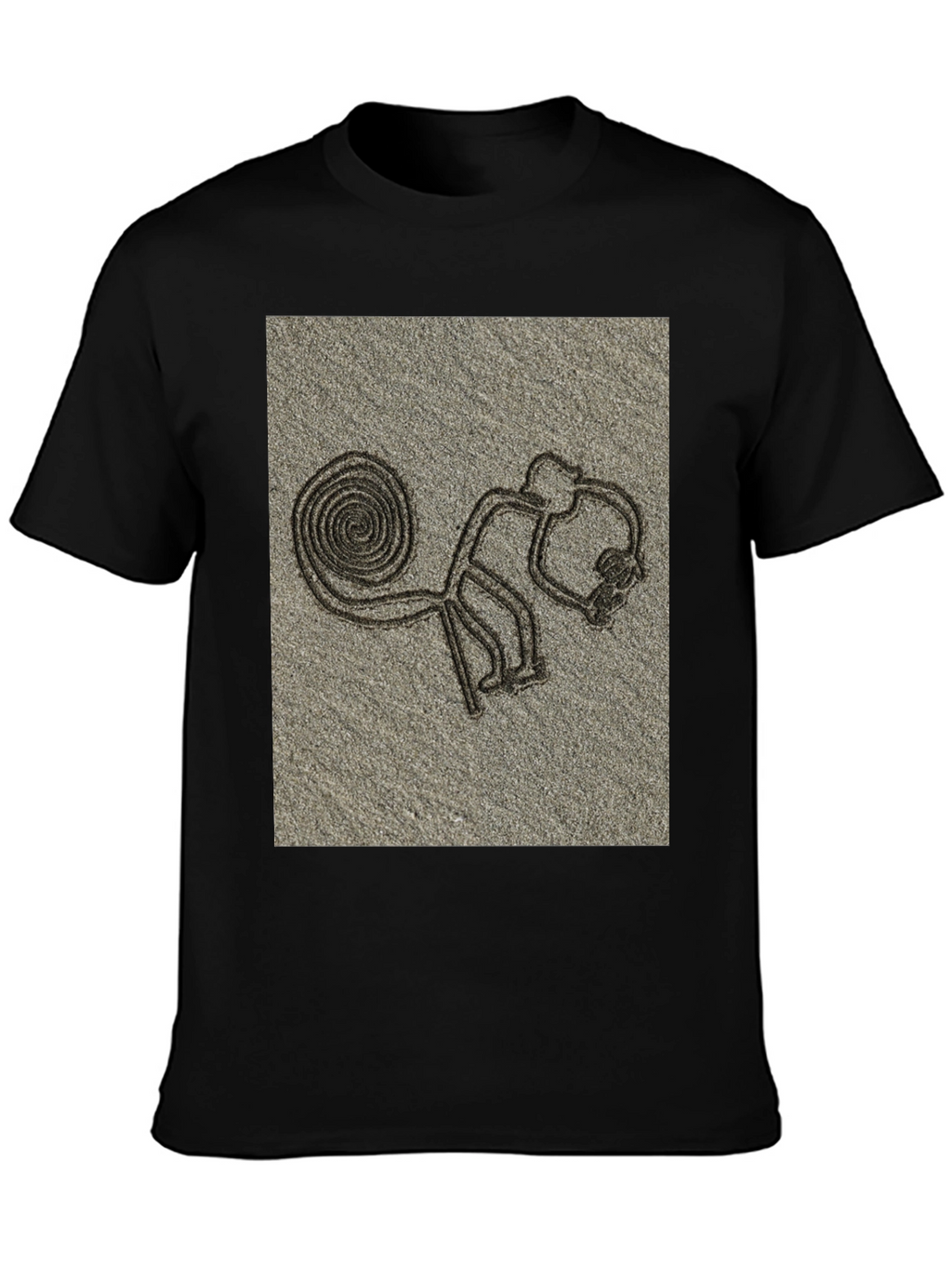 Nazca Lines Monkey Graphic Tee - Casual Style
