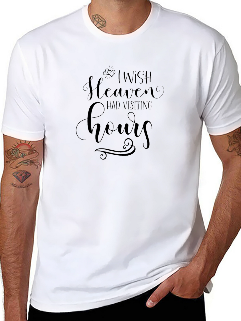 I Wish Heaven Had Visiting Hours Black T-Shirt