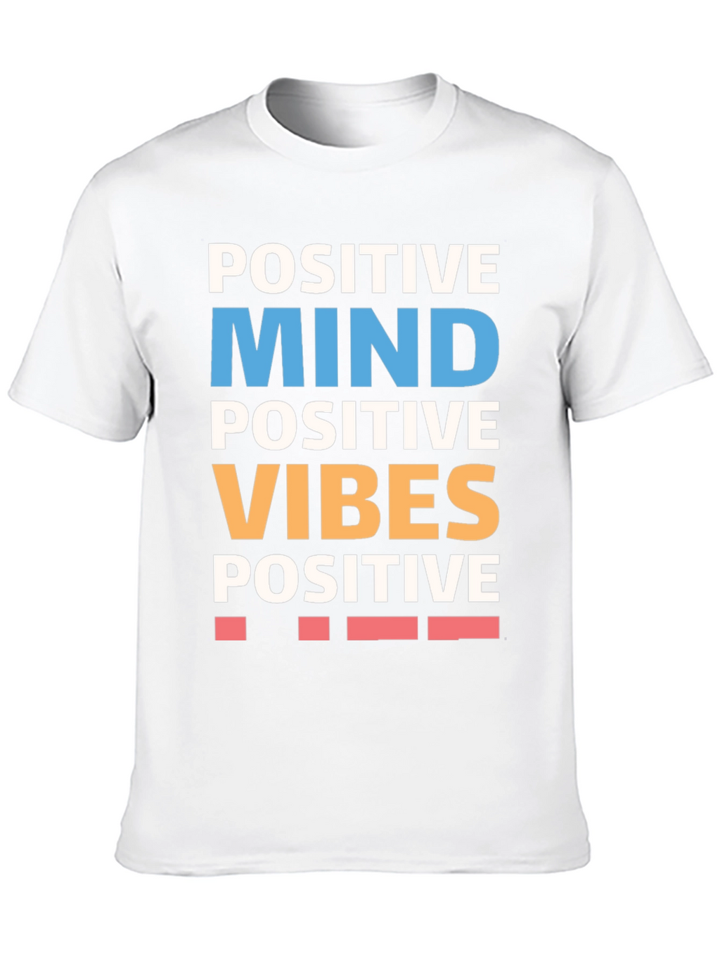 Positive Mind Vibes Graphic Tee - Black Cotton T-Shirt