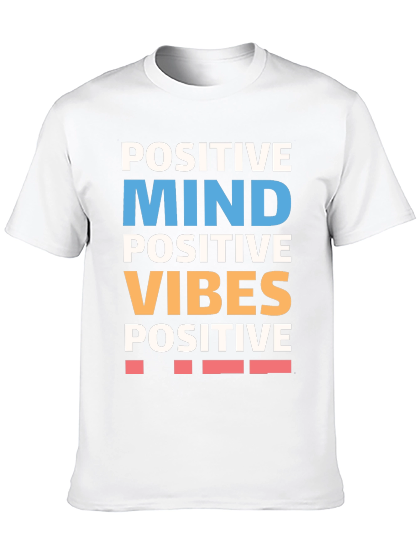 Positive Mind Vibes Graphic Tee - Black Cotton T-Shirt