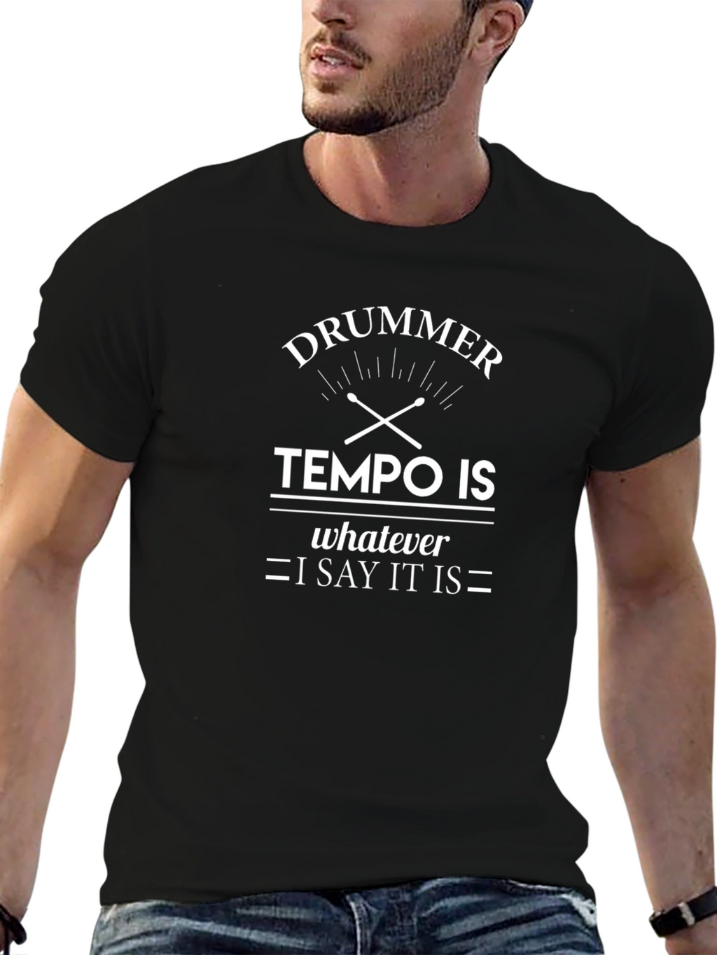 Drummer Tempo T-Shirt - Humorous Music Tee