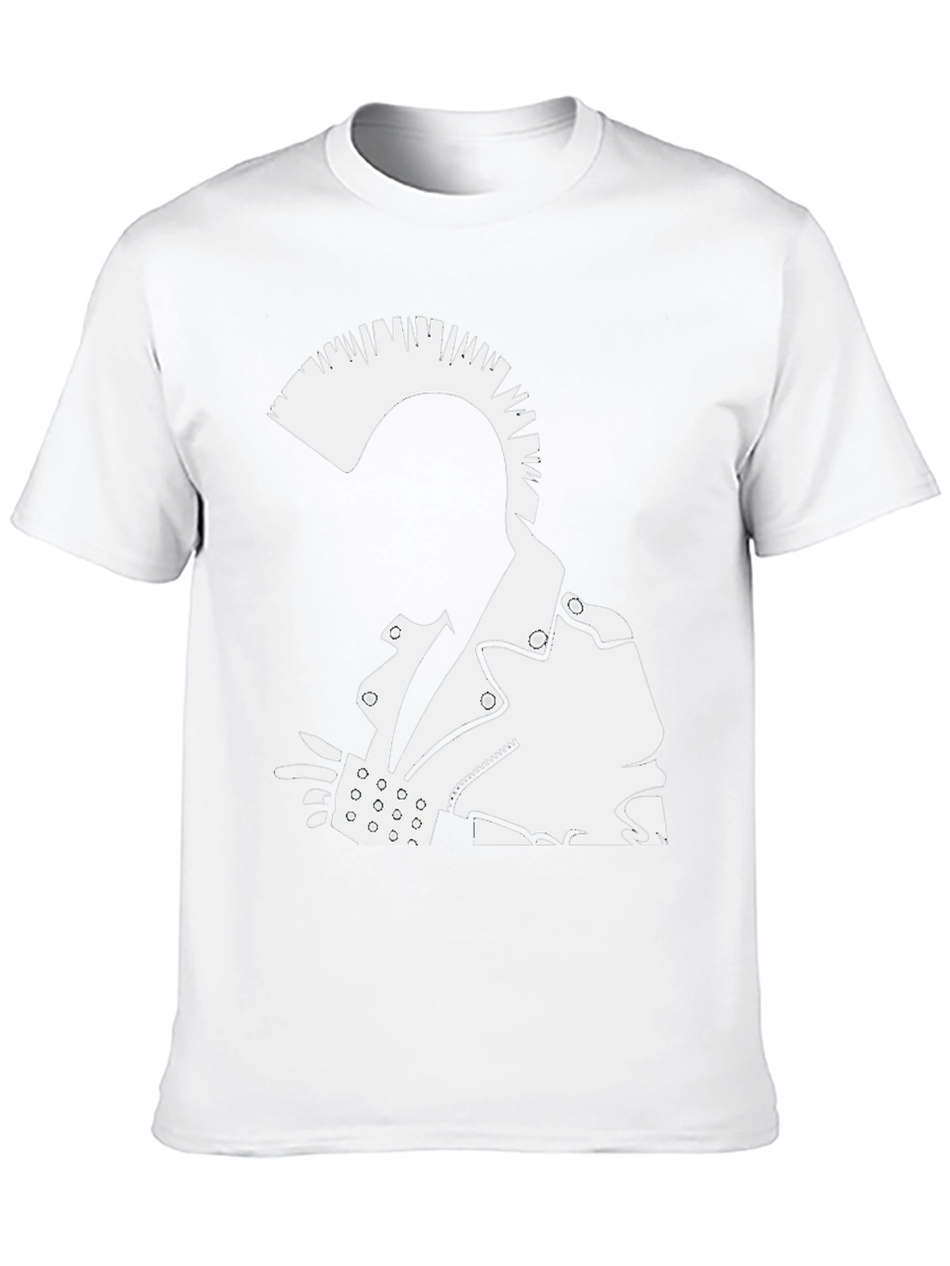Punk Rock Graphic Tee - Bold Black Cotton T-Shirt