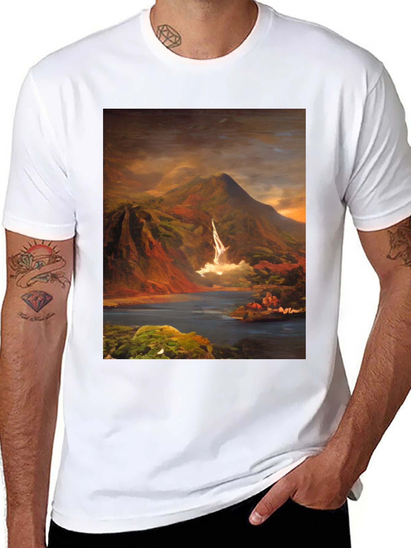 Mountain Vista Graphic Tee - Nature Art Shirt