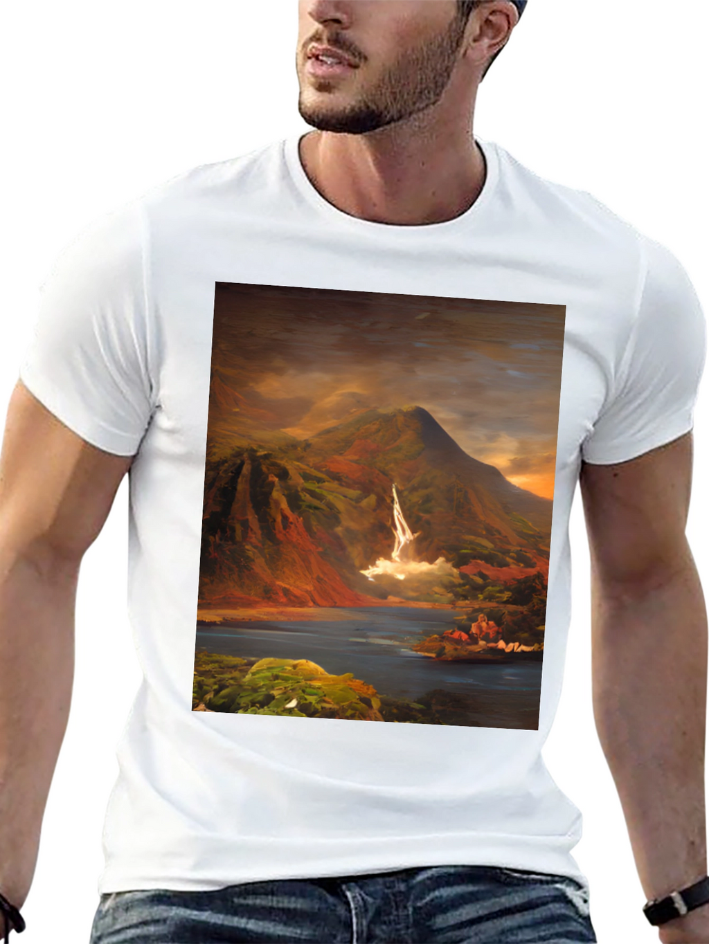 Mountain Vista Graphic Tee - Nature Art Shirt