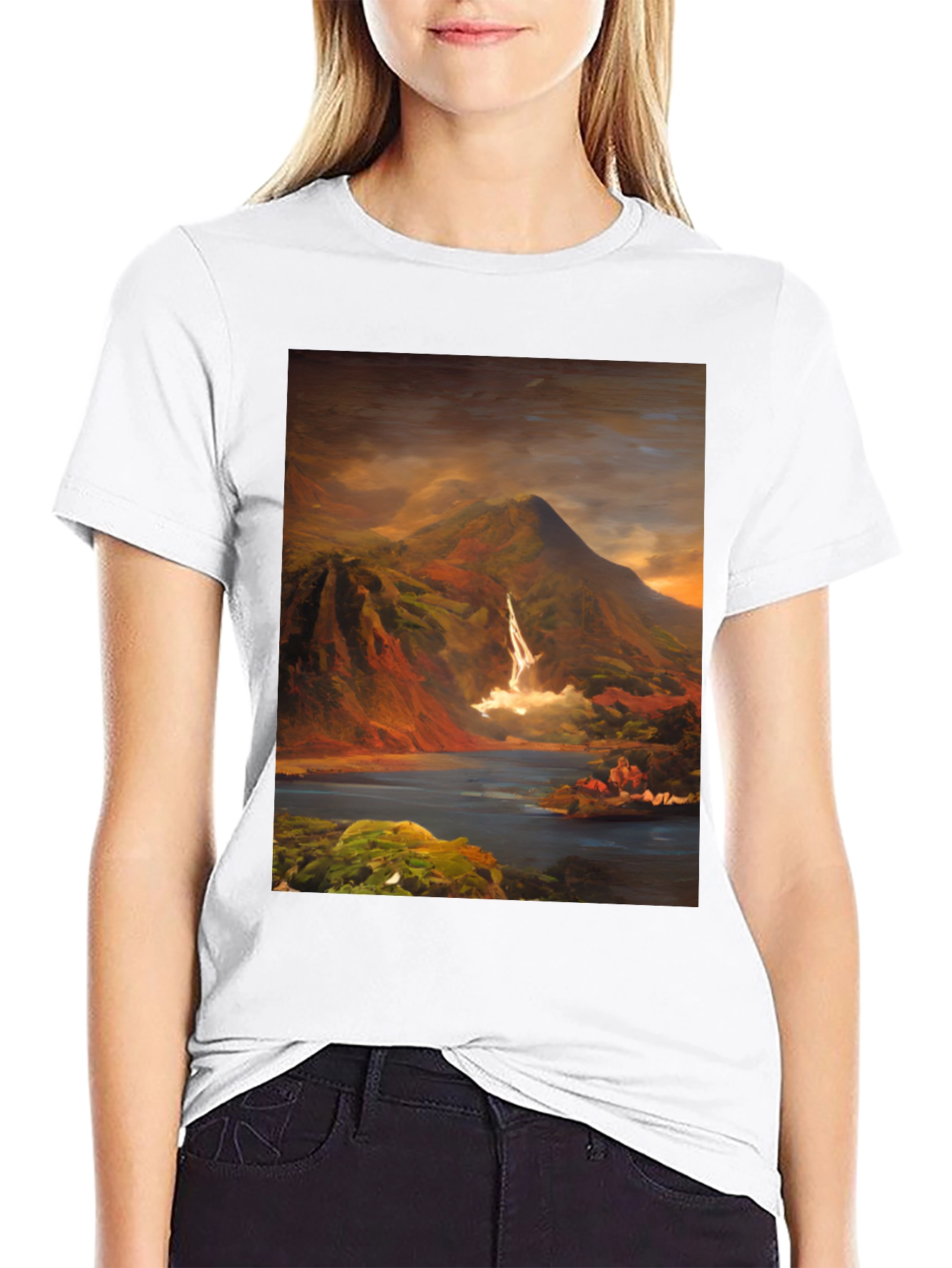 Mountain Vista Graphic Tee - Nature Art Shirt