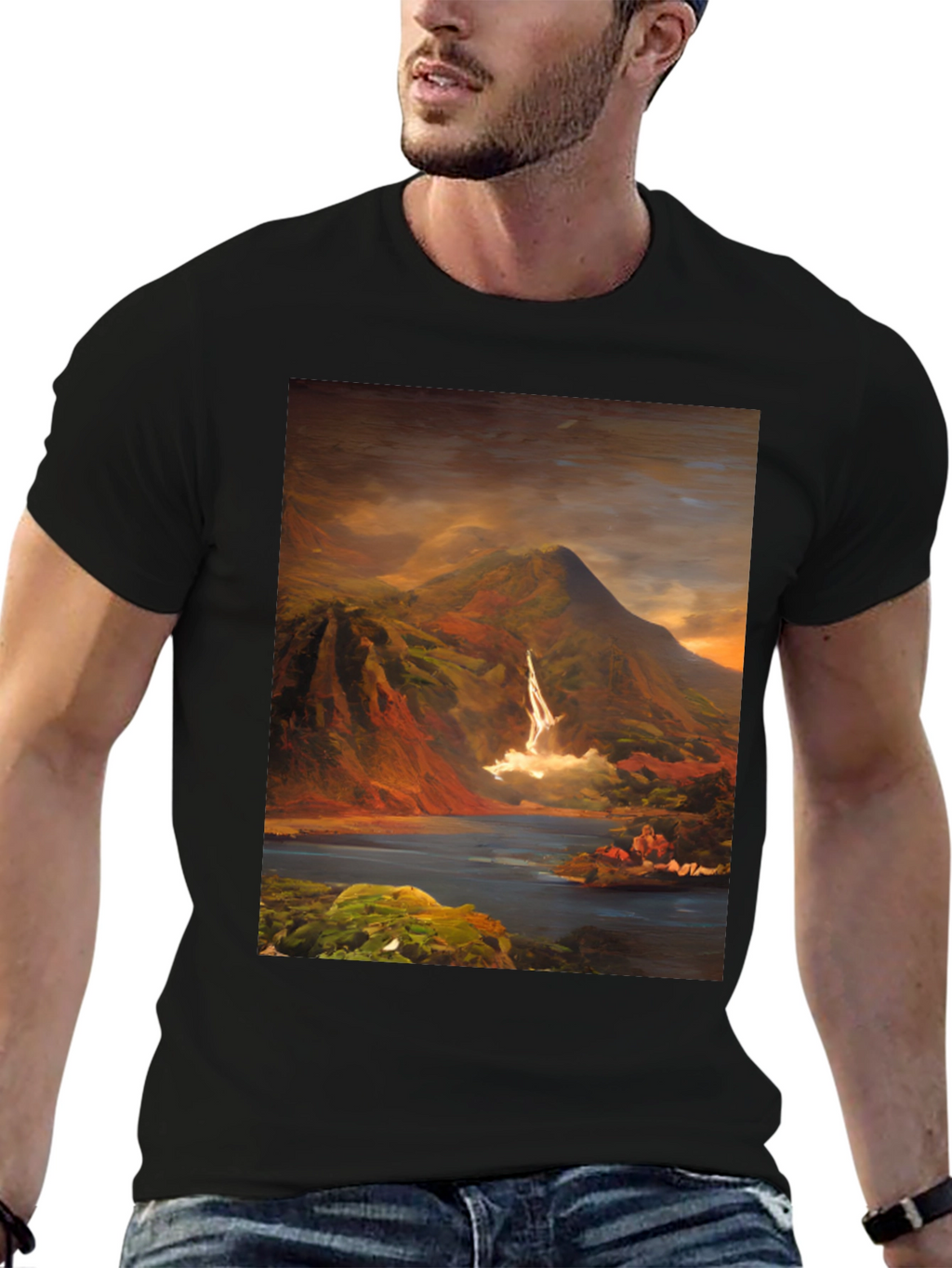 Mountain Vista Graphic Tee - Nature Art Shirt