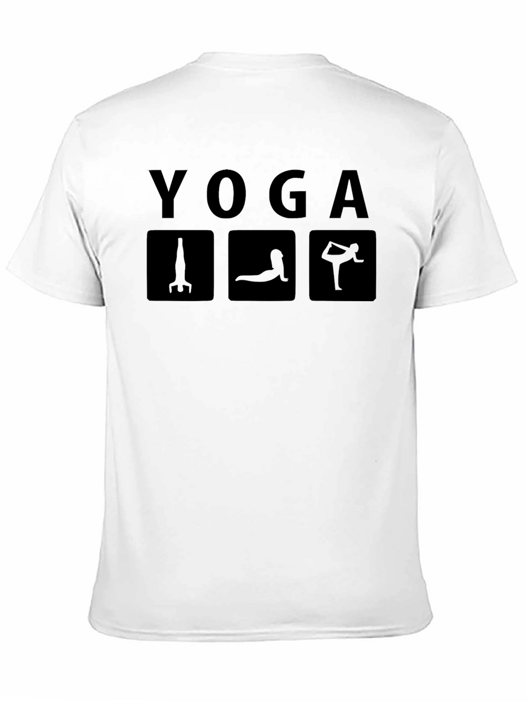 Yoga Poses Graphic Tee - Mens Black T-Shirt