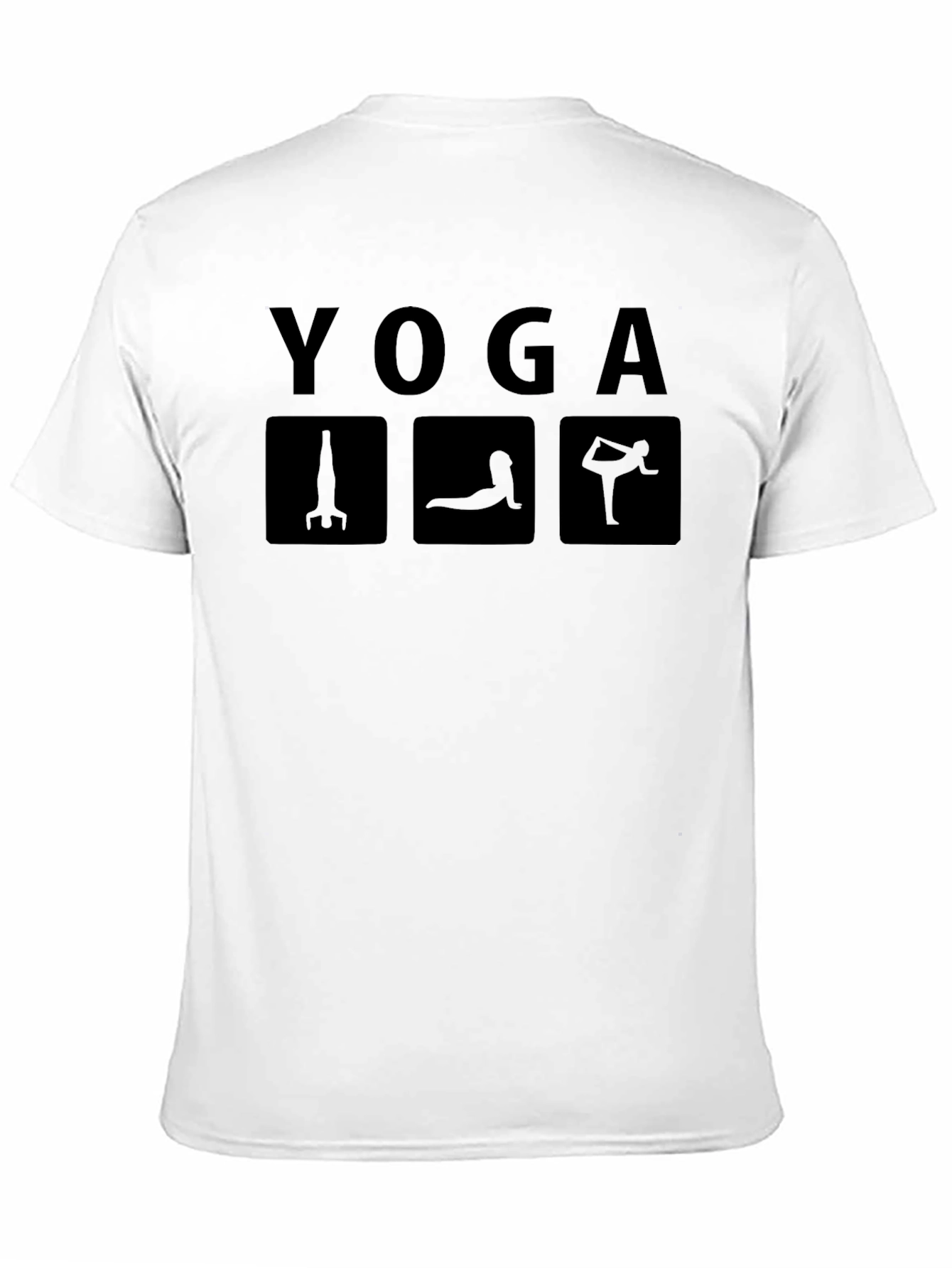 Yoga Poses Graphic Tee - Mens Black T-Shirt