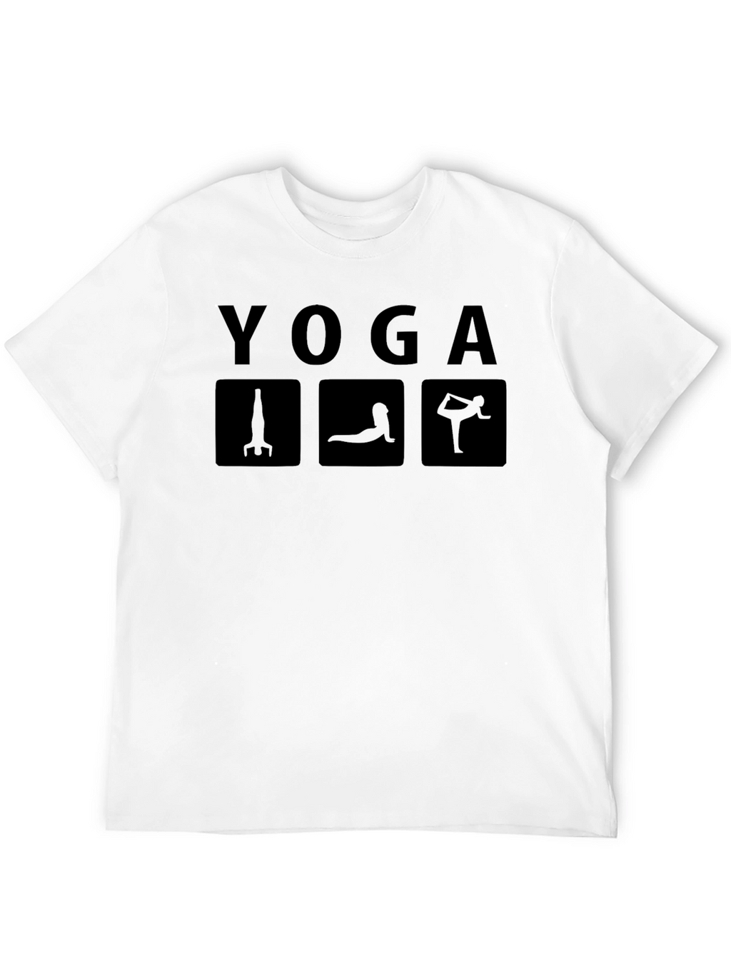 Yoga Poses Graphic Tee - Mens Black T-Shirt