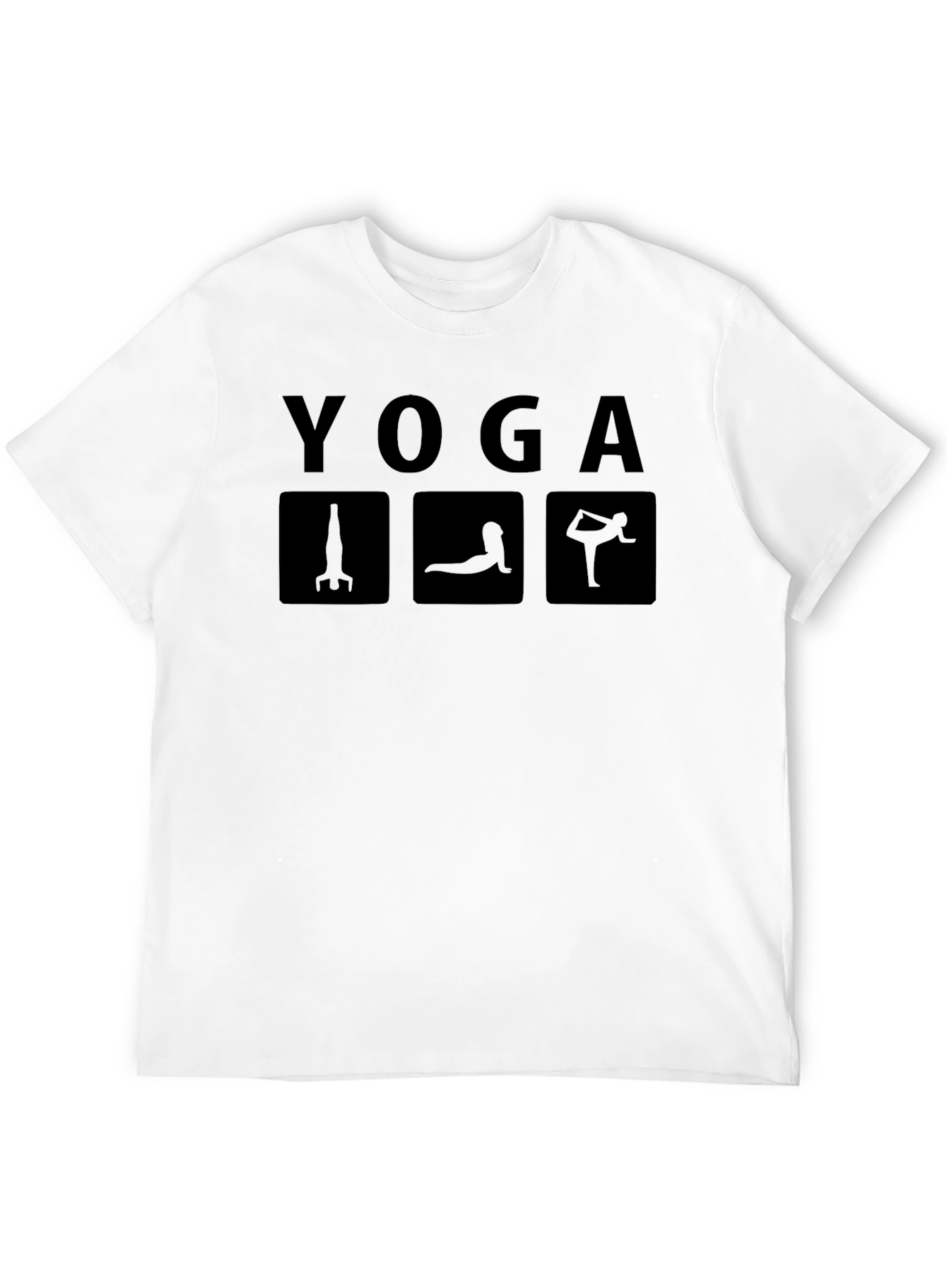 Yoga Poses Graphic Tee - Mens Black T-Shirt