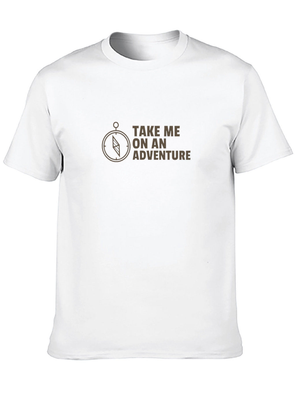 Adventure Compass Graphic Mens Black T-Shirt
