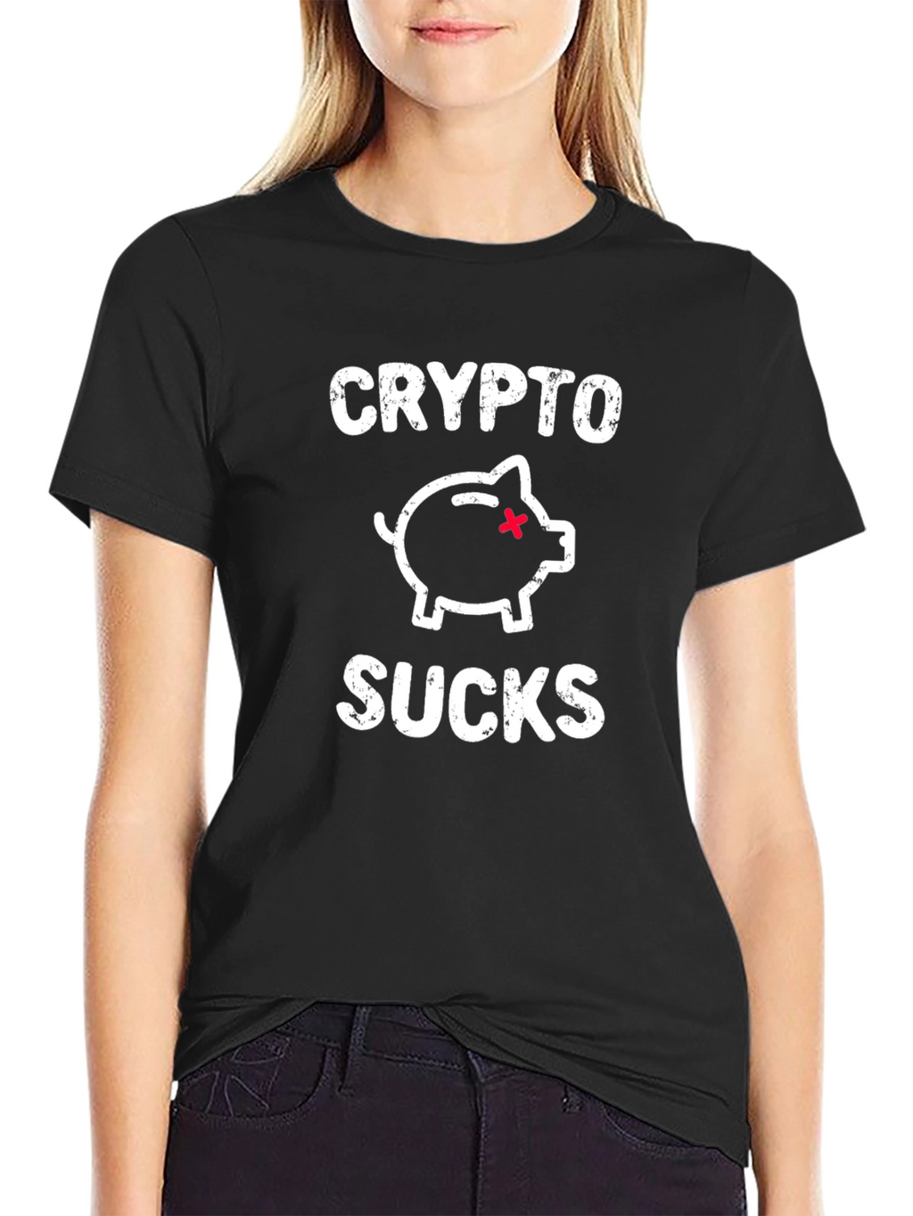 Crypto Sucks Piggy Bank Graphic Tee