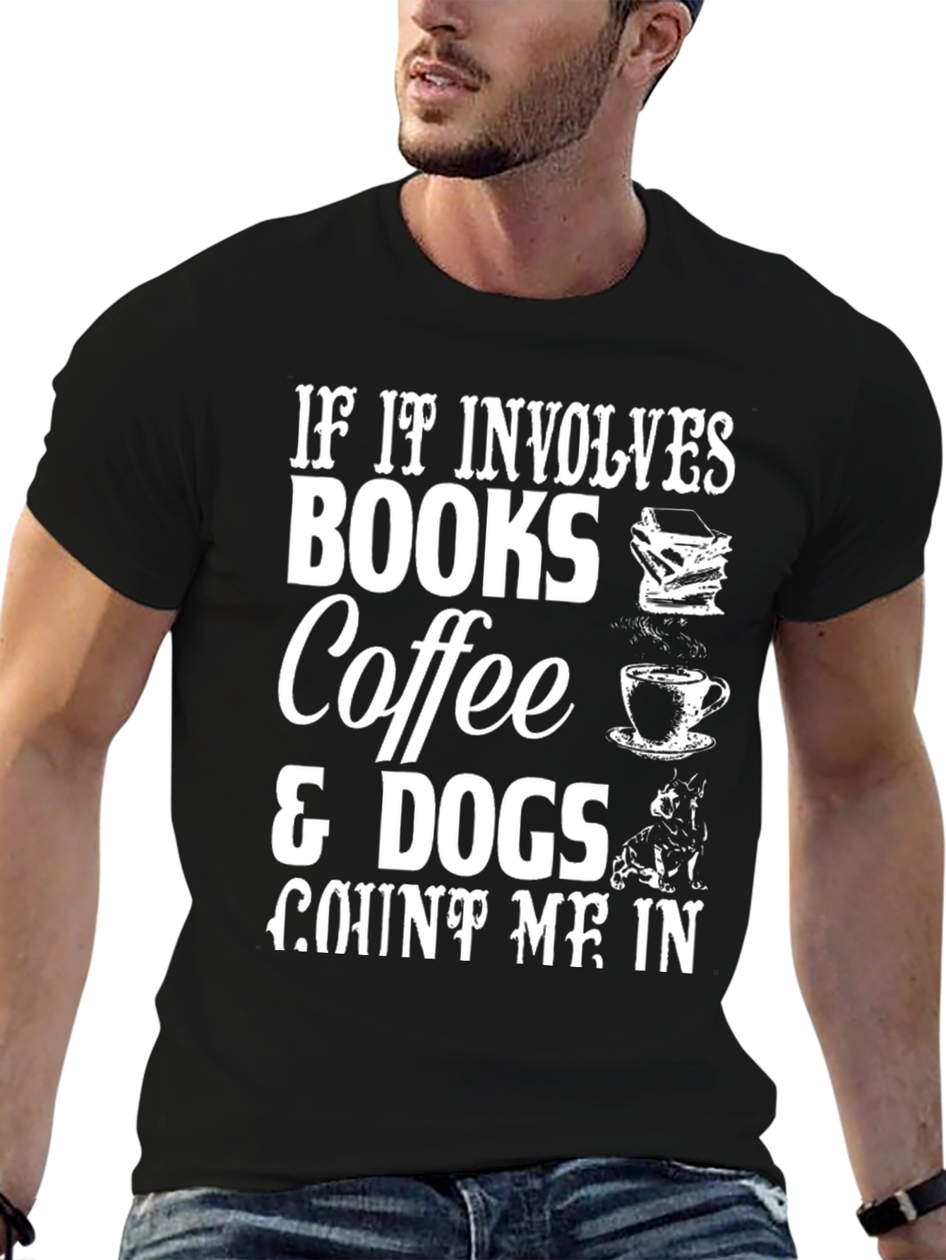 Books Coffee Dogs T-Shirt