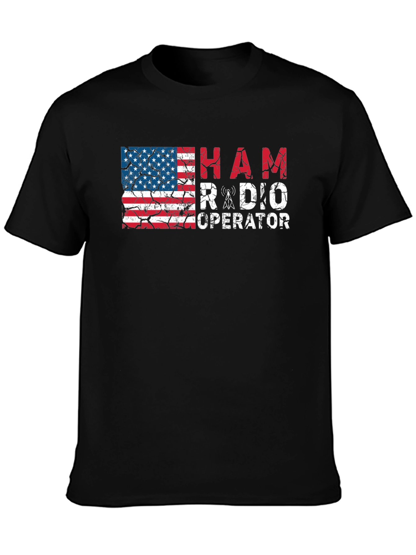 Ham Radio Operator American Flag T-Shirt