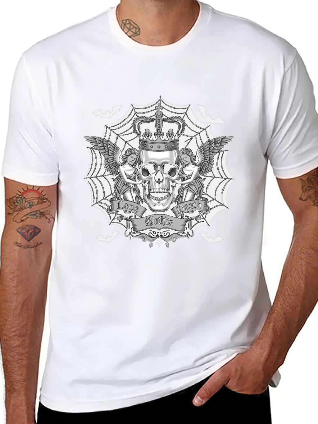 Gothic Skull Graphic T-Shirt