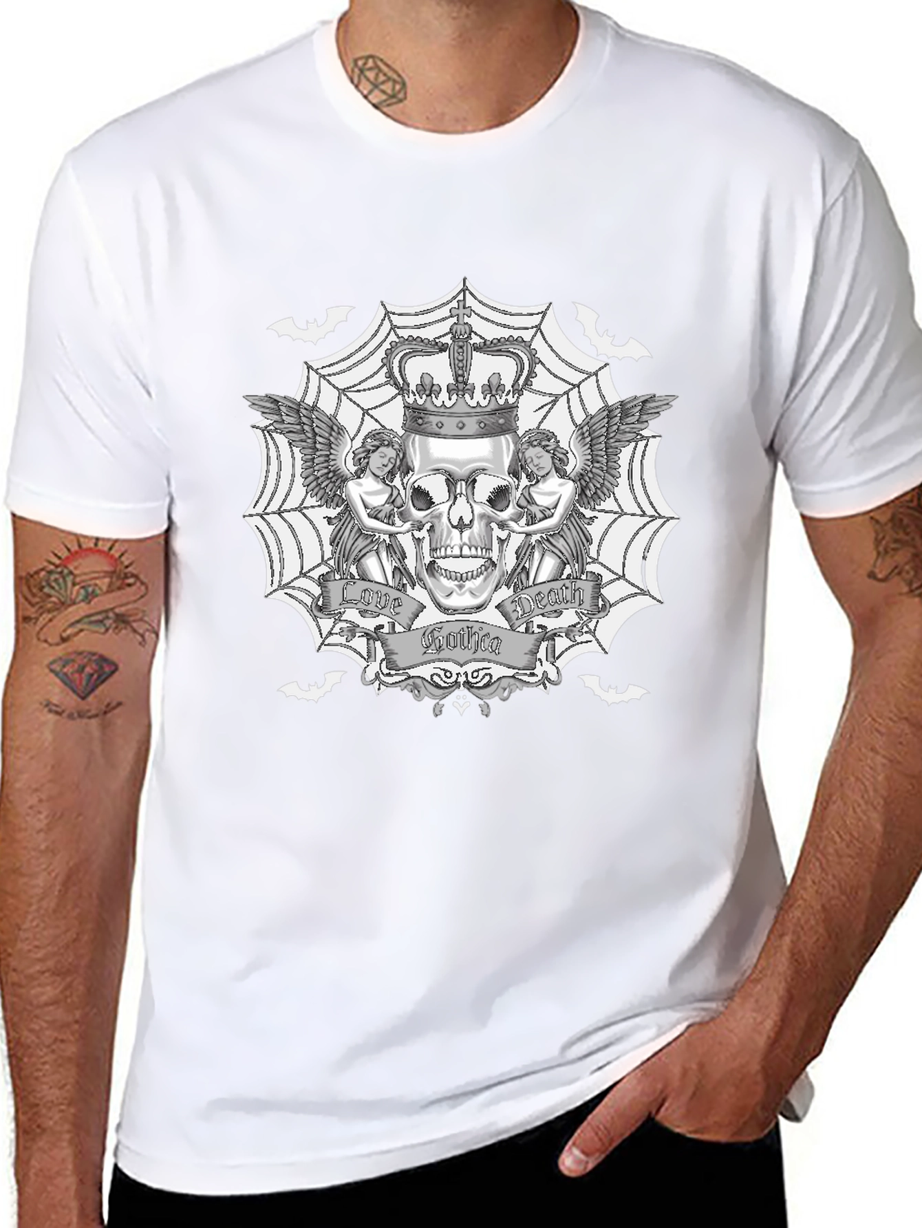 Gothic Skull Graphic T-Shirt