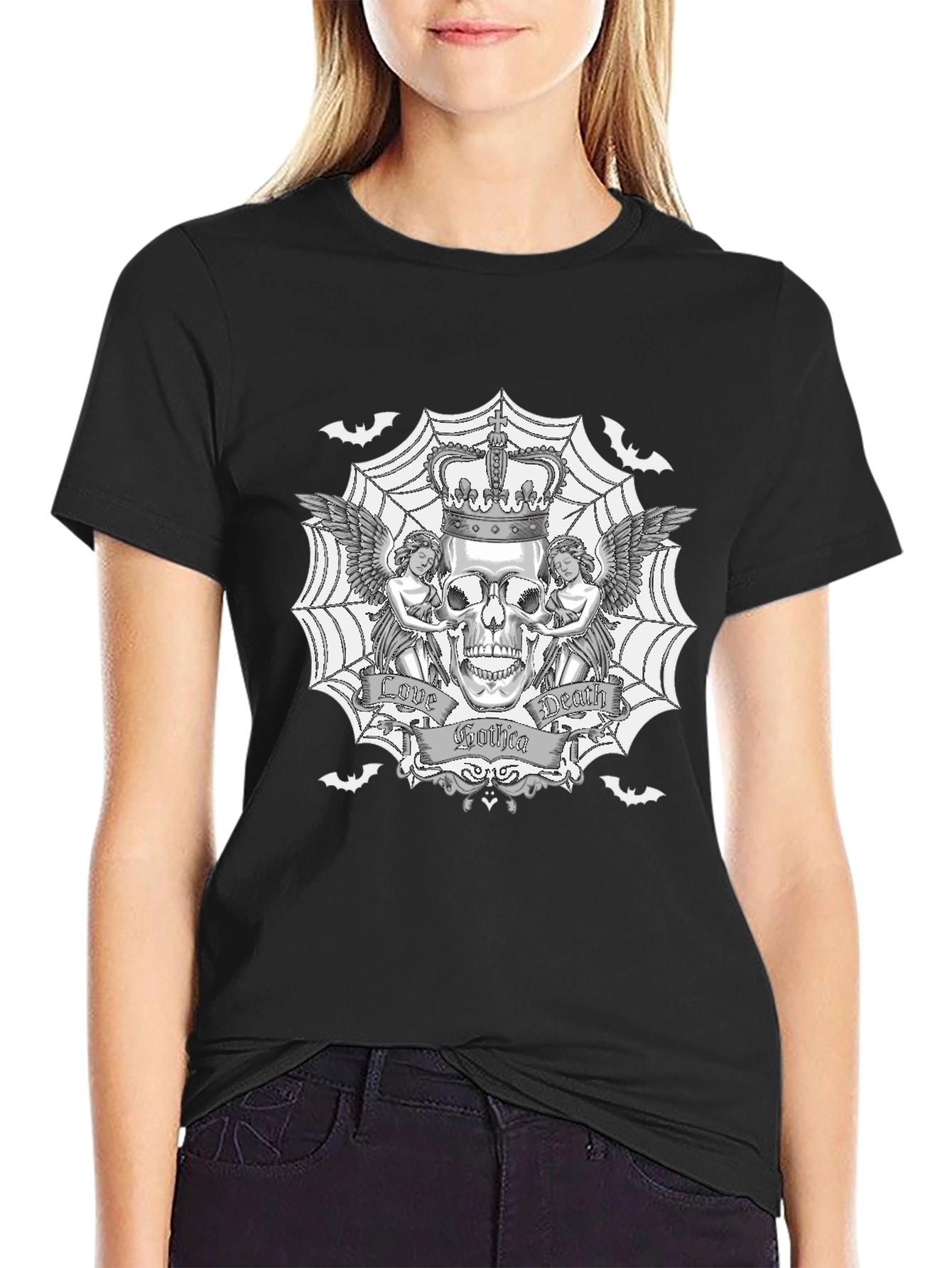 Gothic Skull Graphic T-Shirt