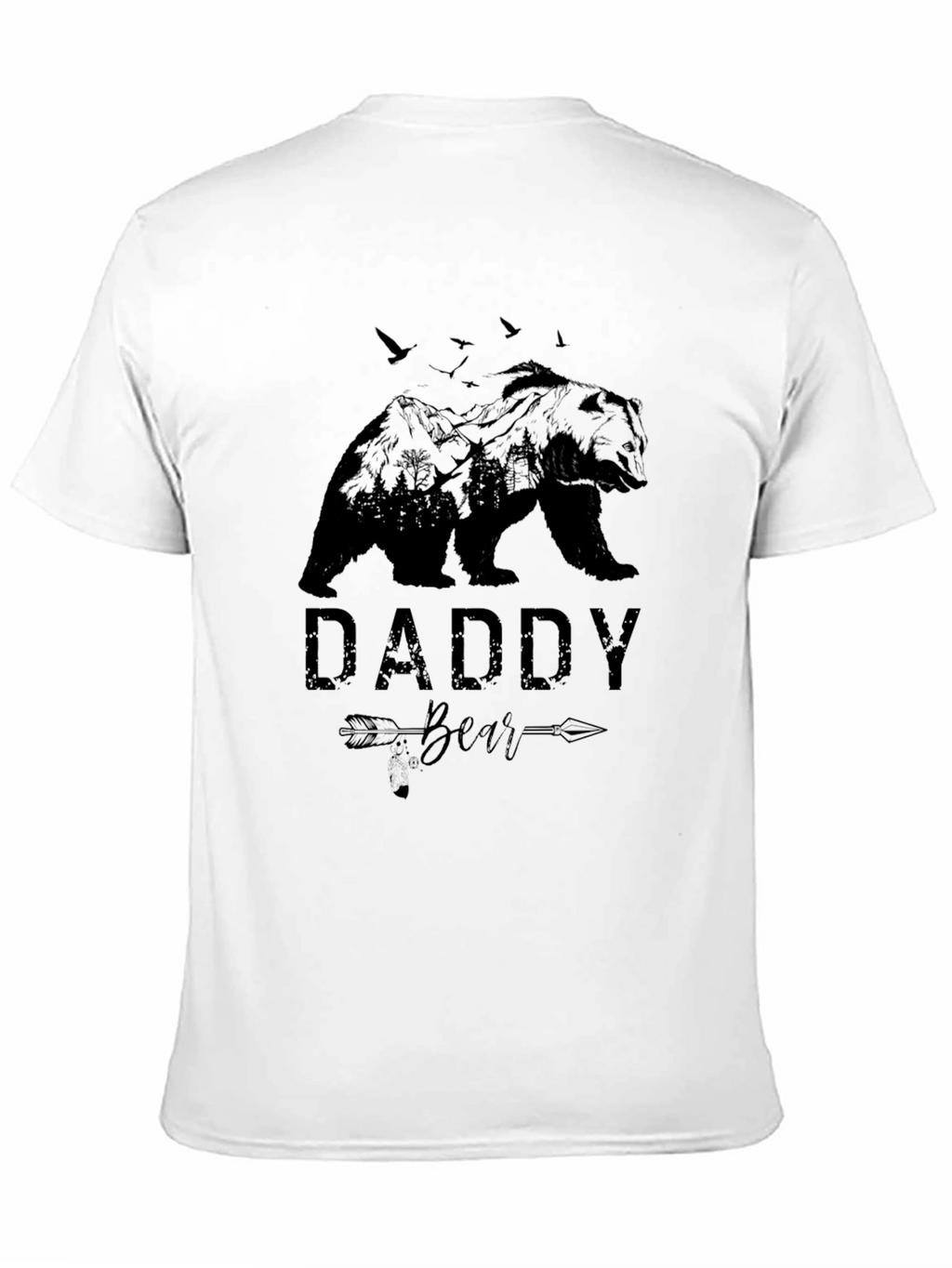 Daddy Bear Graphic Tee - Black Cotton T-Shirt