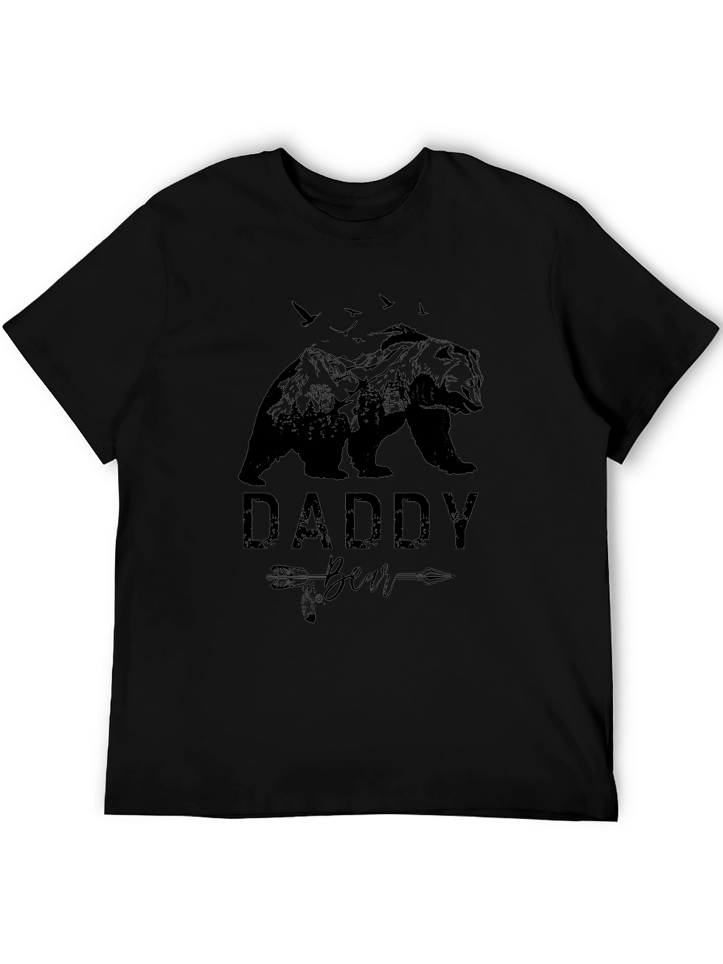 Daddy Bear Graphic Tee - Black Cotton T-Shirt