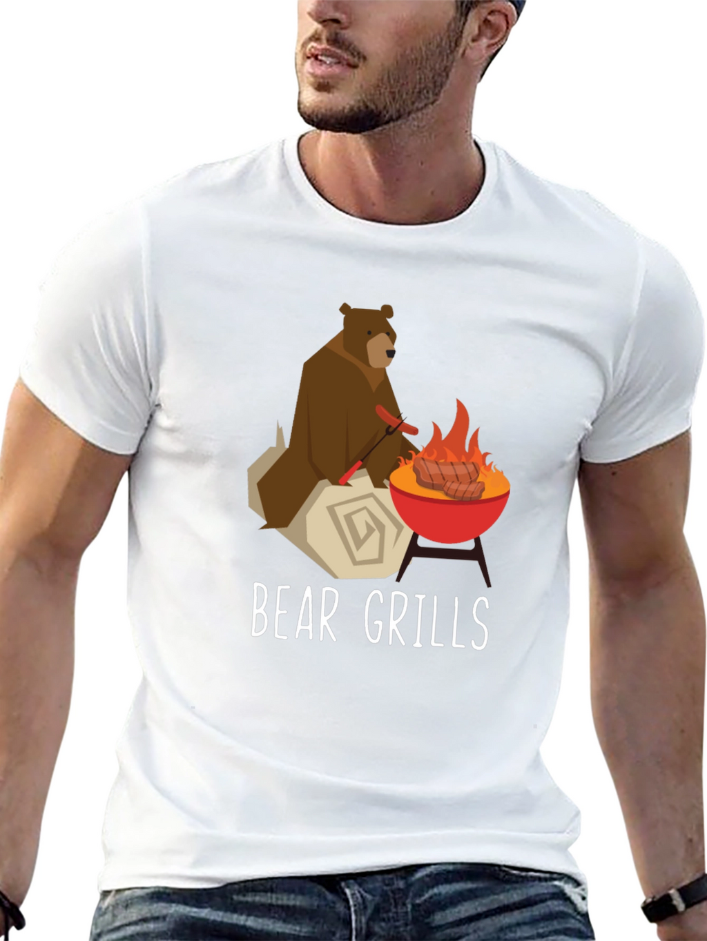 Bear Grills Funny Graphic T-Shirt