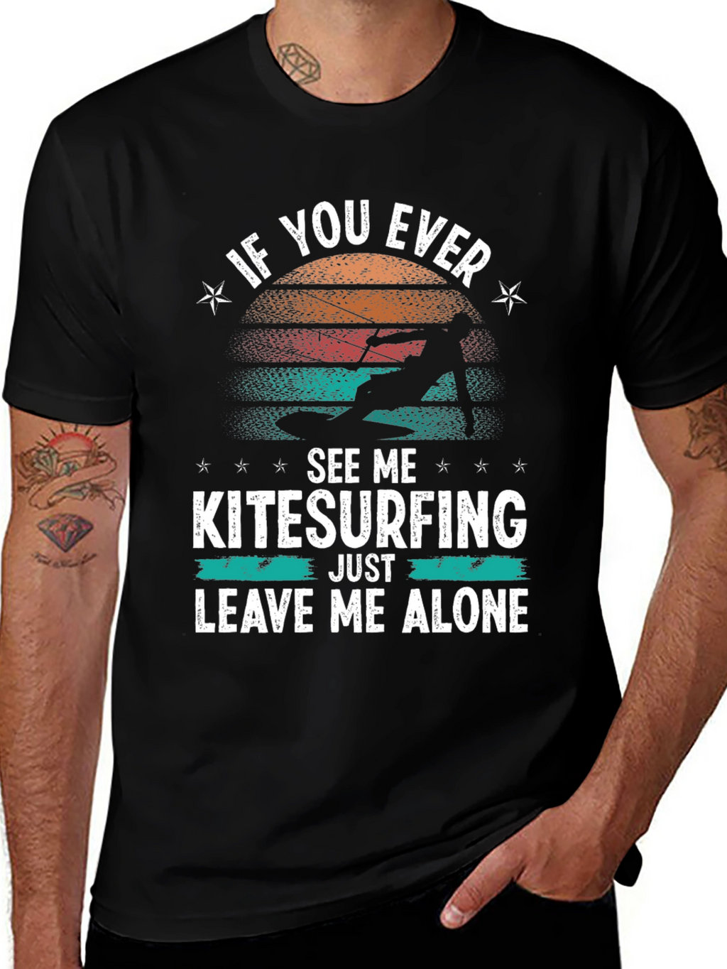 Kitesurfing Graphic Tee: Leave Me Alone T-Shirt