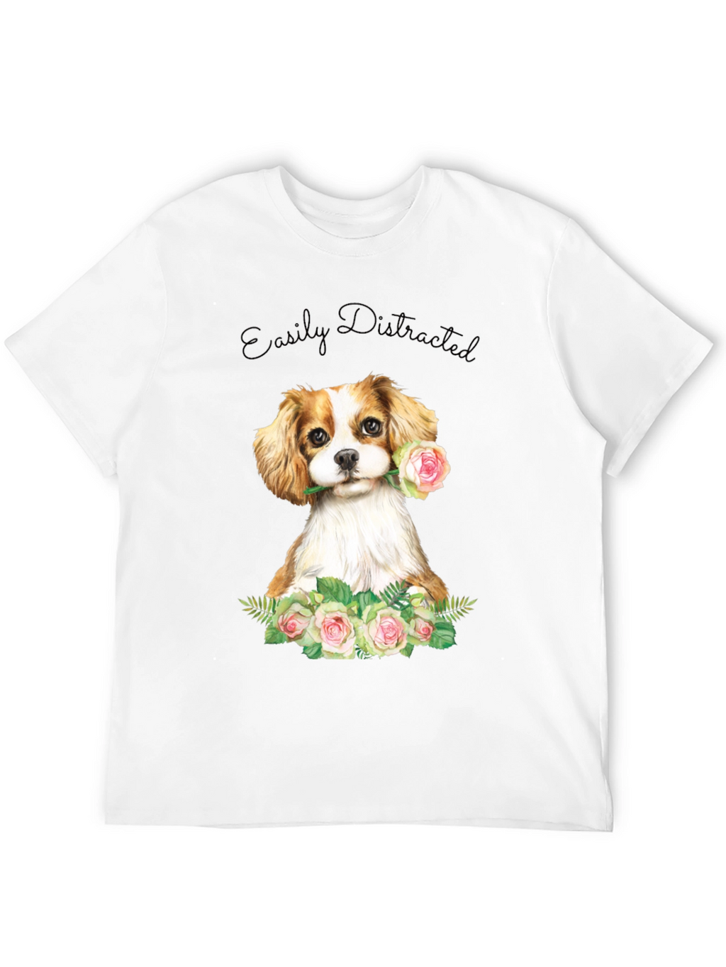 Easily Distracted Dog & Rose T-Shirt