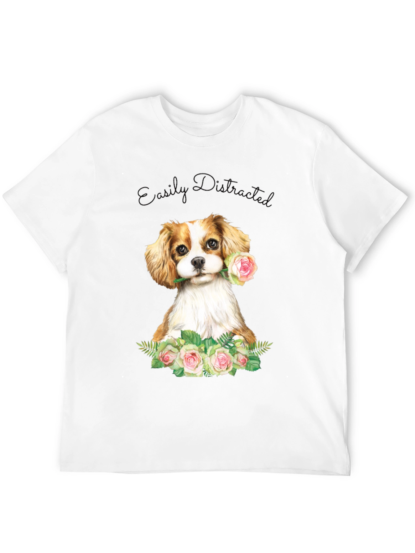 Easily Distracted Dog & Rose T-Shirt