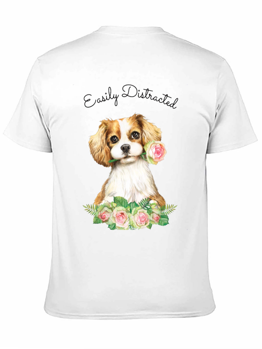 Easily Distracted Dog & Rose T-Shirt