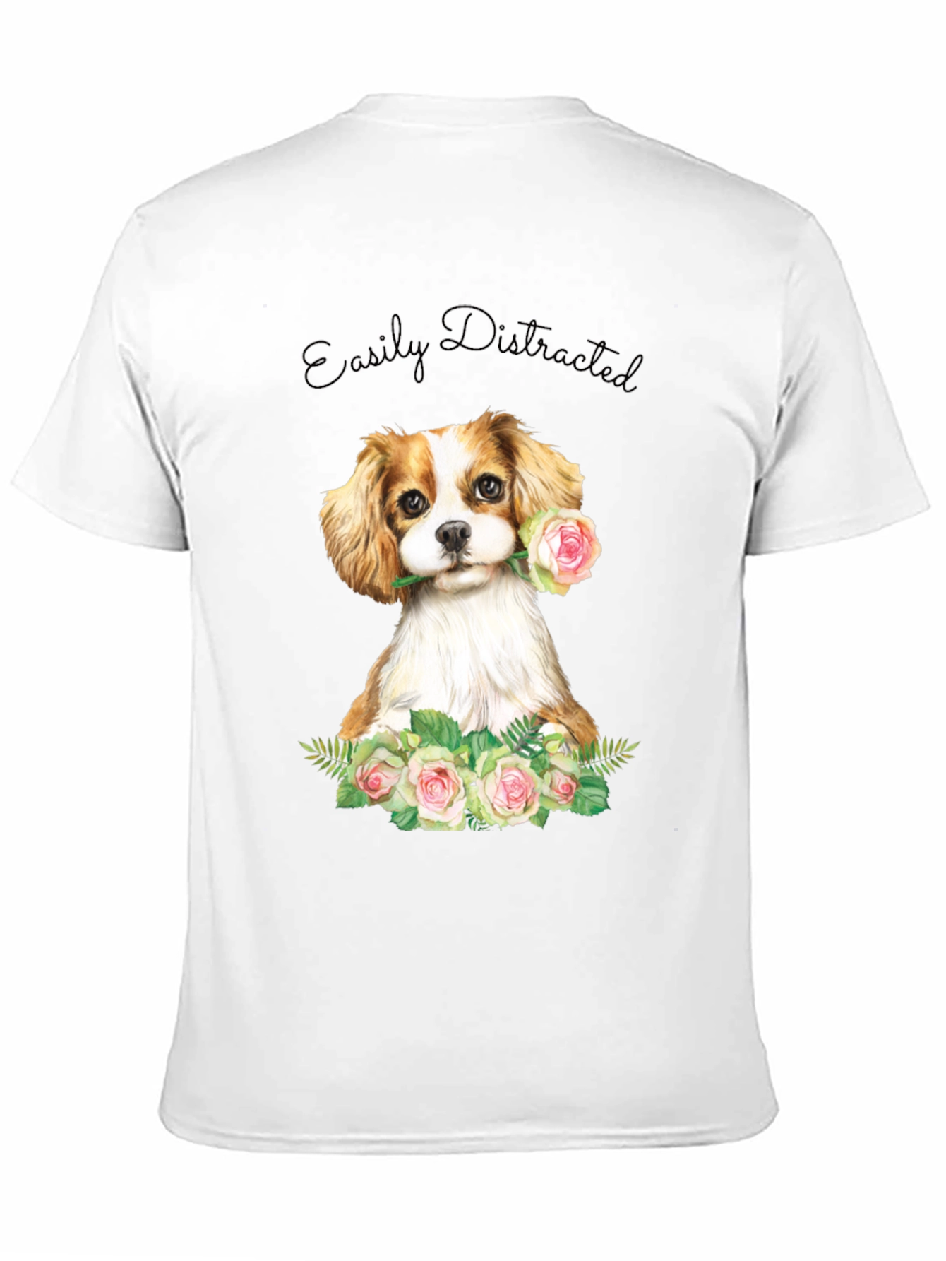 Easily Distracted Dog & Rose T-Shirt