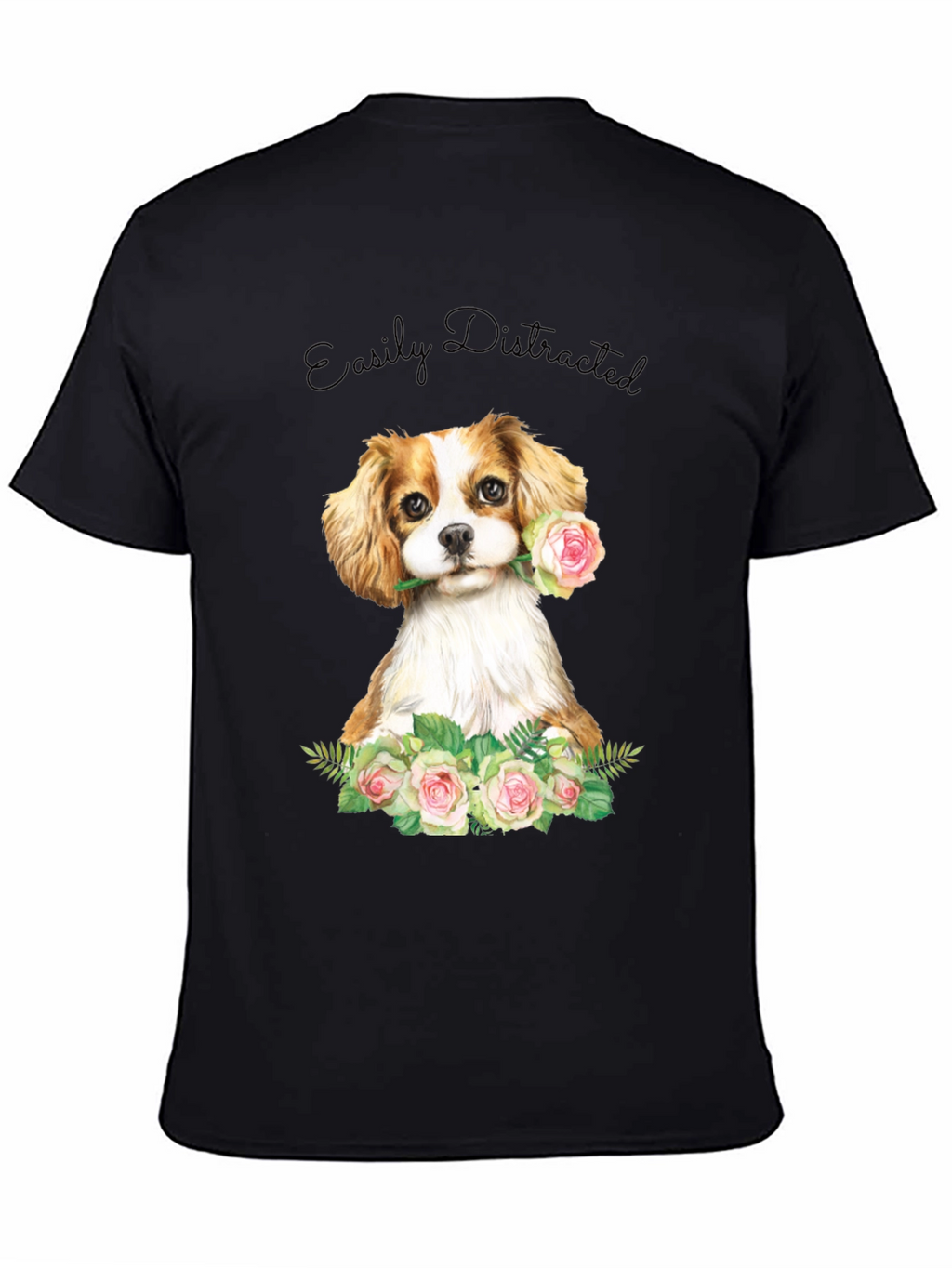 Easily Distracted Dog & Rose T-Shirt