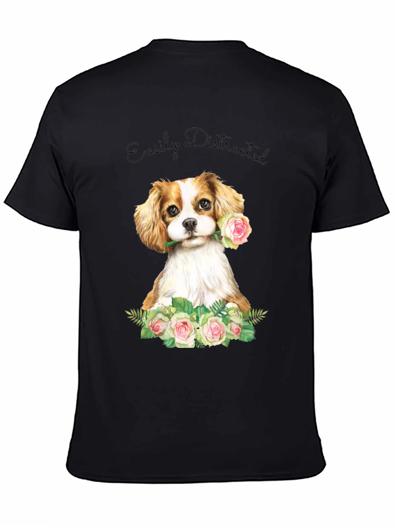 Easily Distracted Dog & Rose T-Shirt