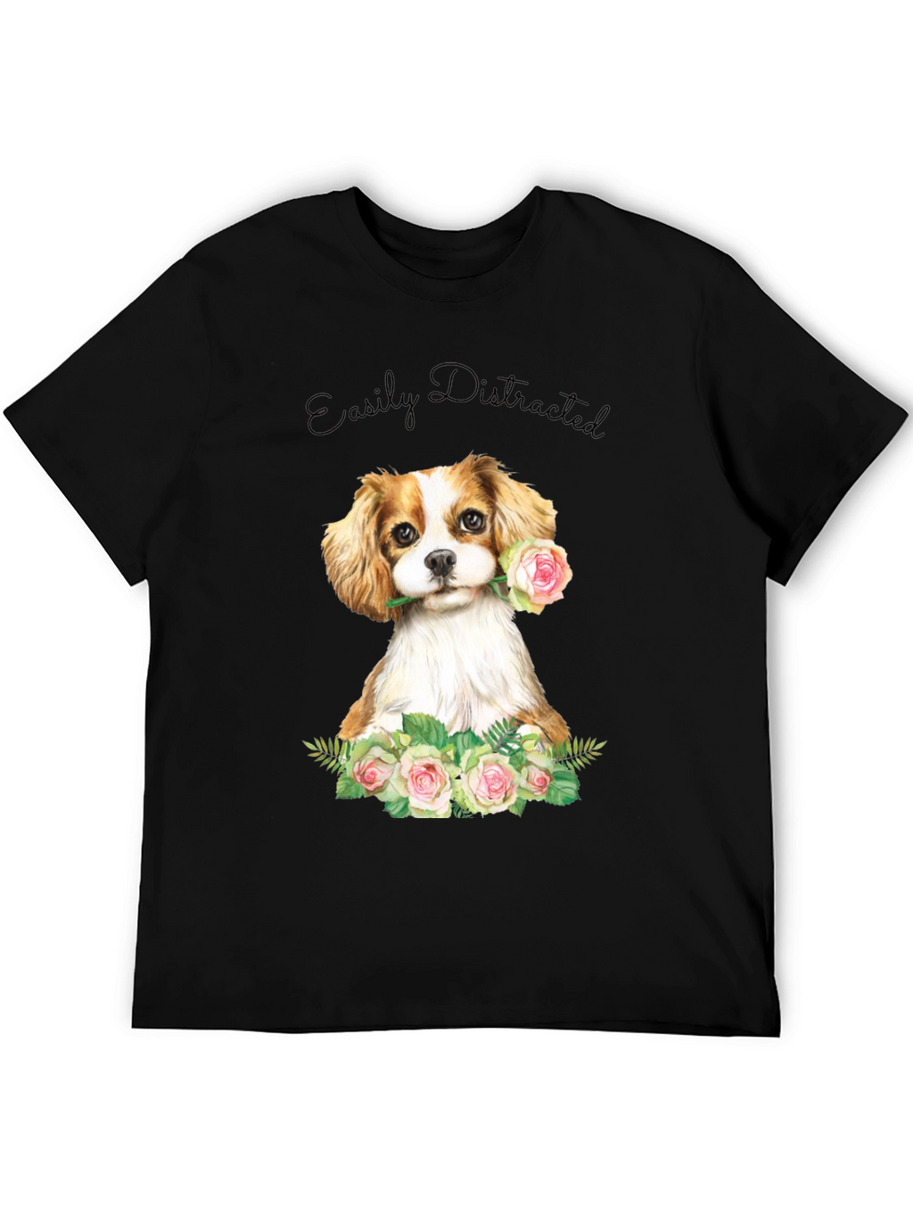 Easily Distracted Dog & Rose T-Shirt