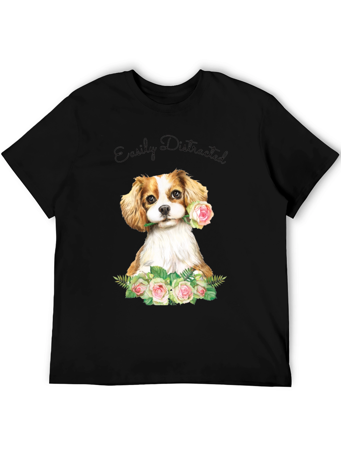 Easily Distracted Dog & Rose T-Shirt