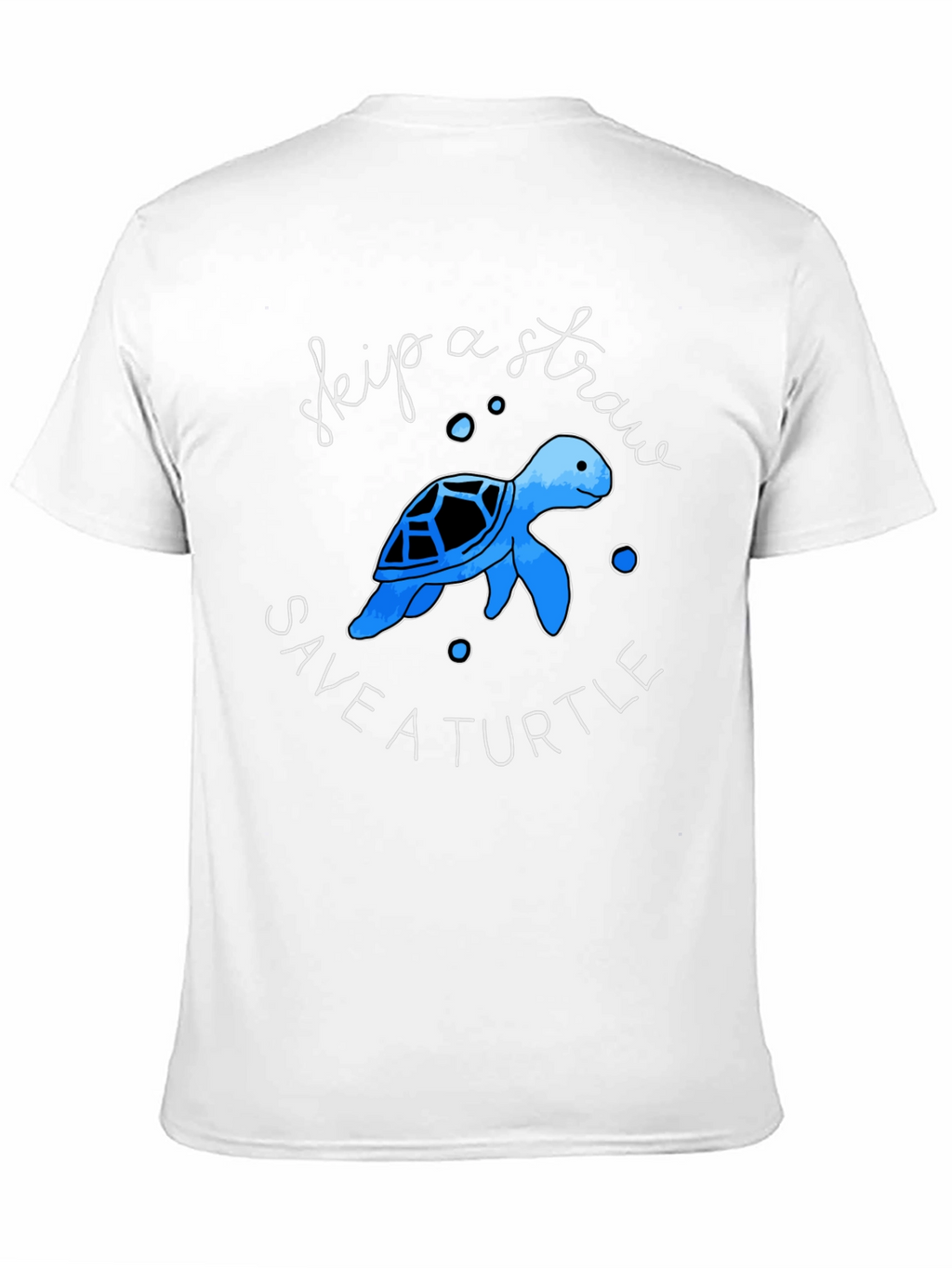 Skip a Straw Save a Turtle Black Graphic Tee