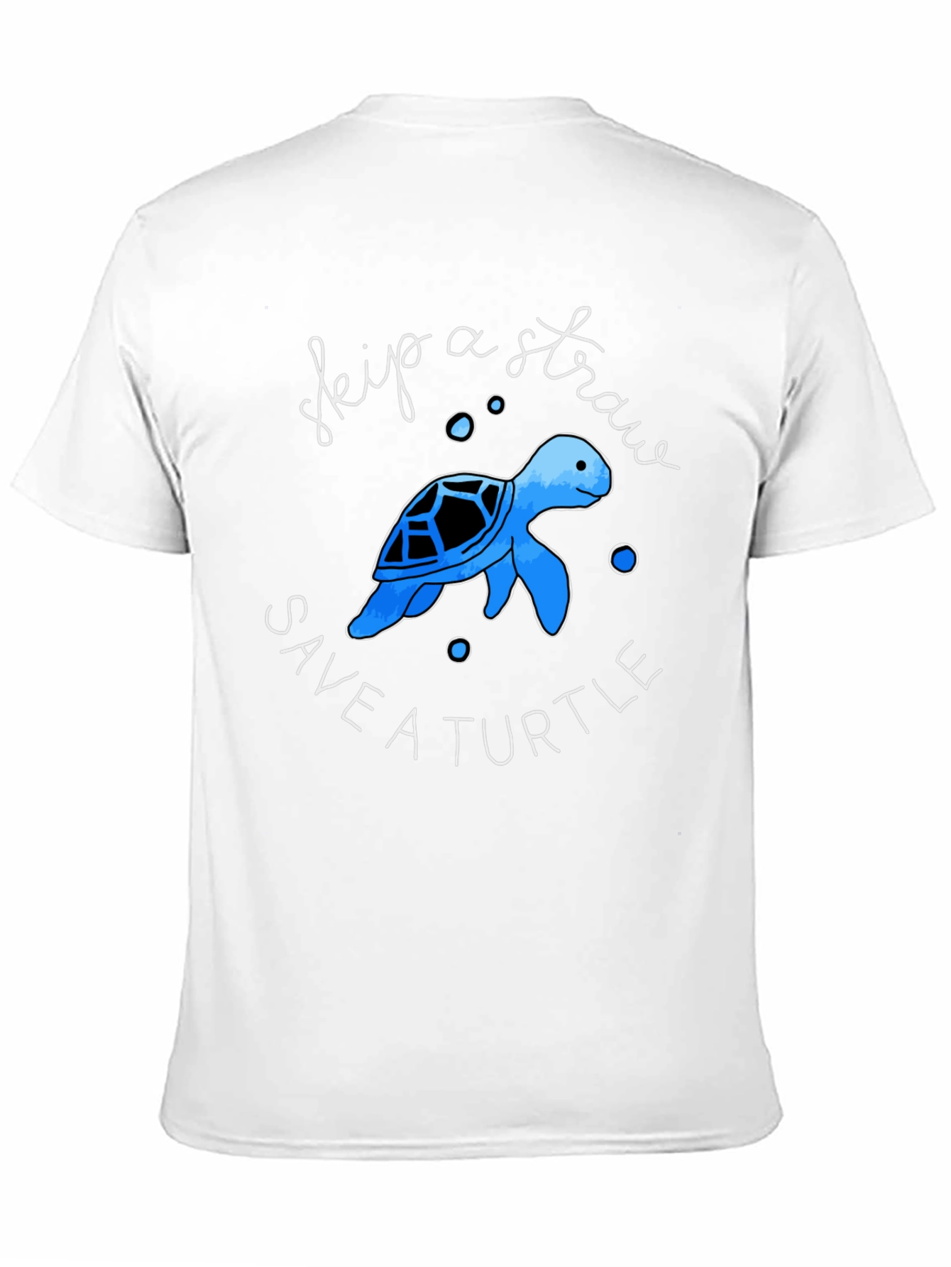 Skip a Straw Save a Turtle Black Graphic Tee