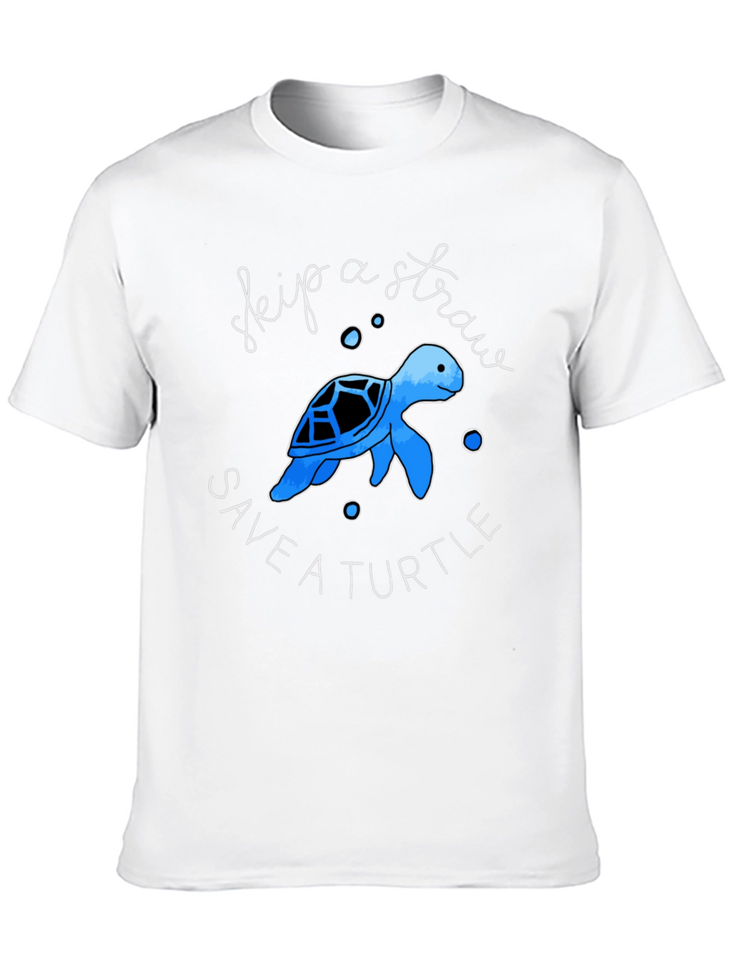 Skip a Straw Save a Turtle Black Graphic Tee