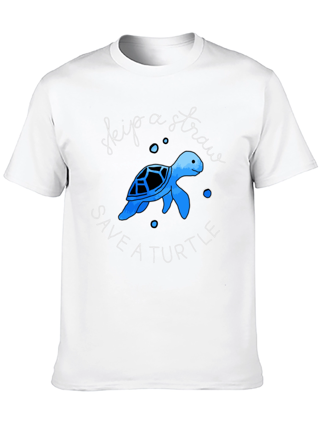 Skip a Straw Save a Turtle Black Graphic Tee