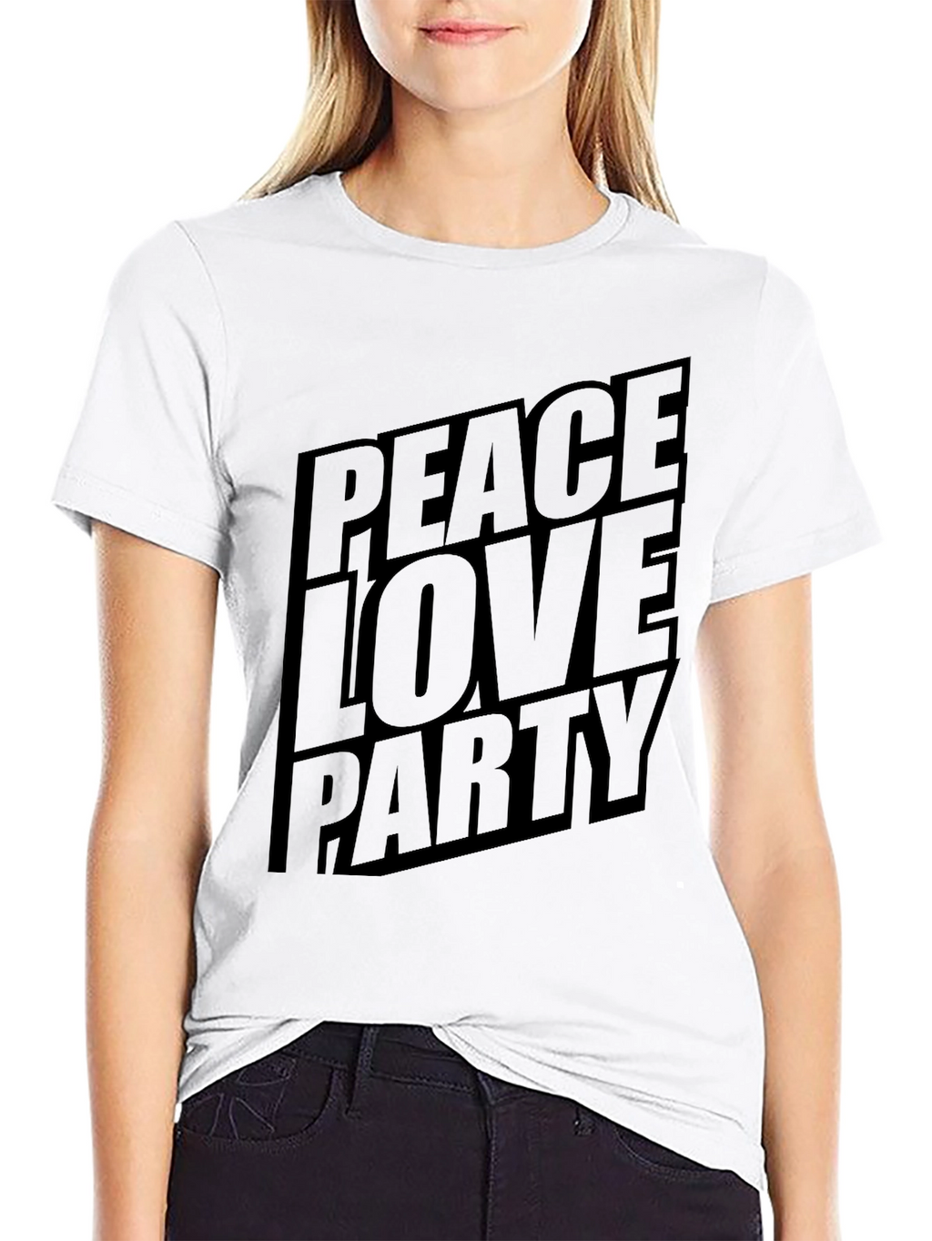 Peace Love Party Graphic T-Shirt