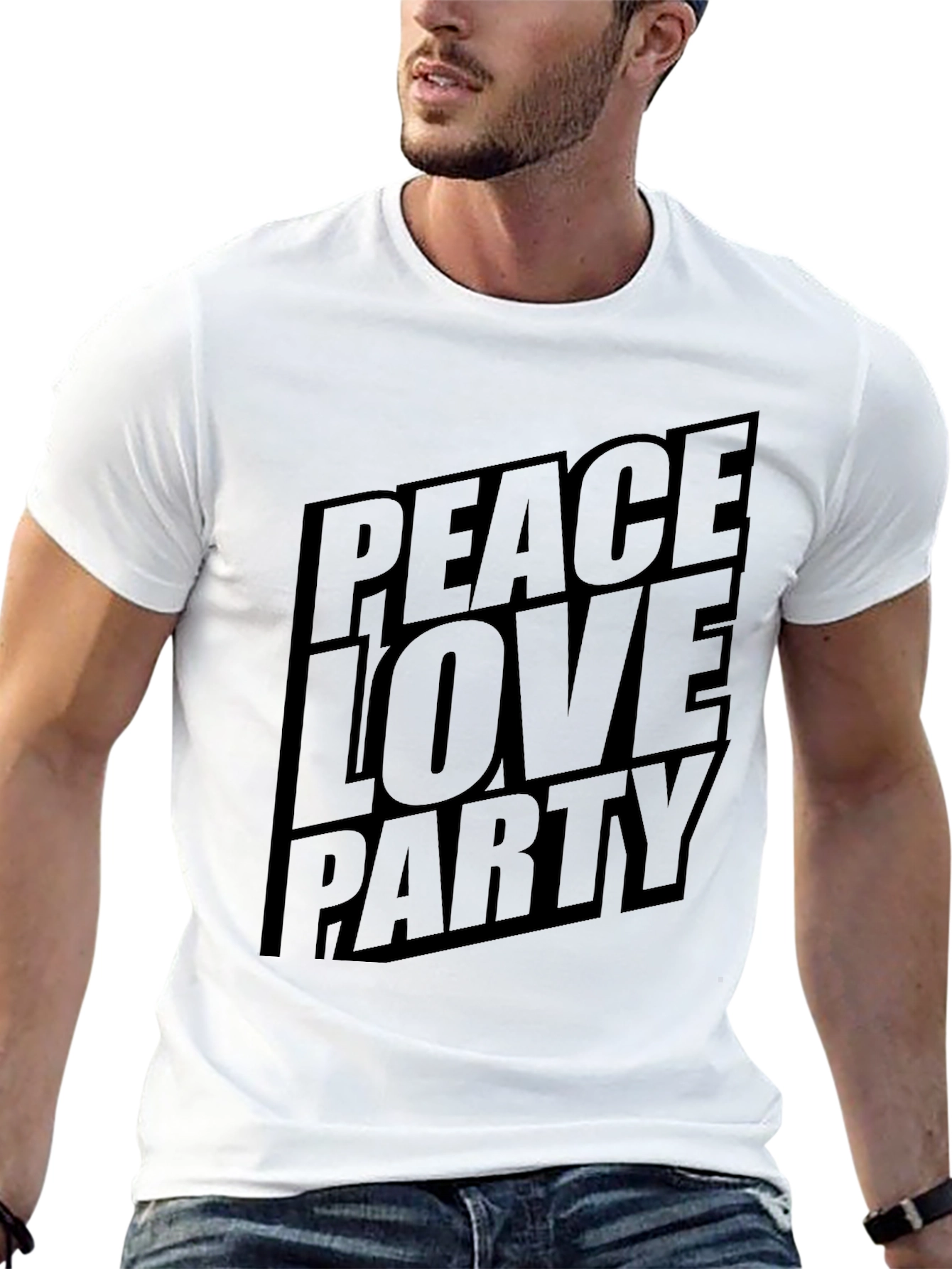 Peace Love Party Graphic T-Shirt