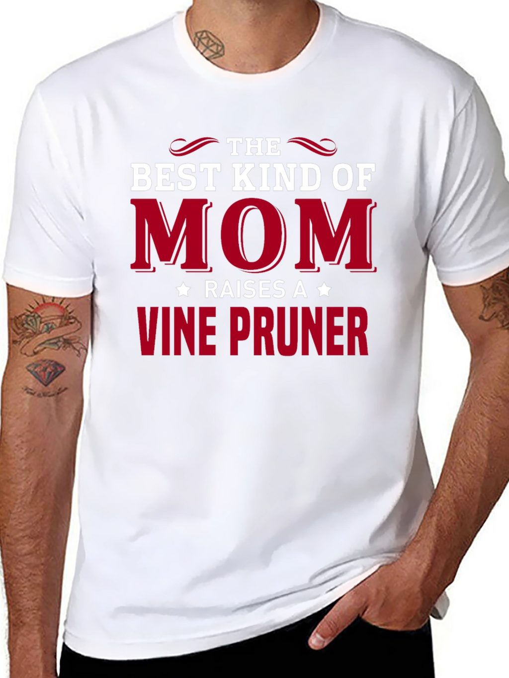 Best Mom Raises A Vine Pruner Black T-Shirt