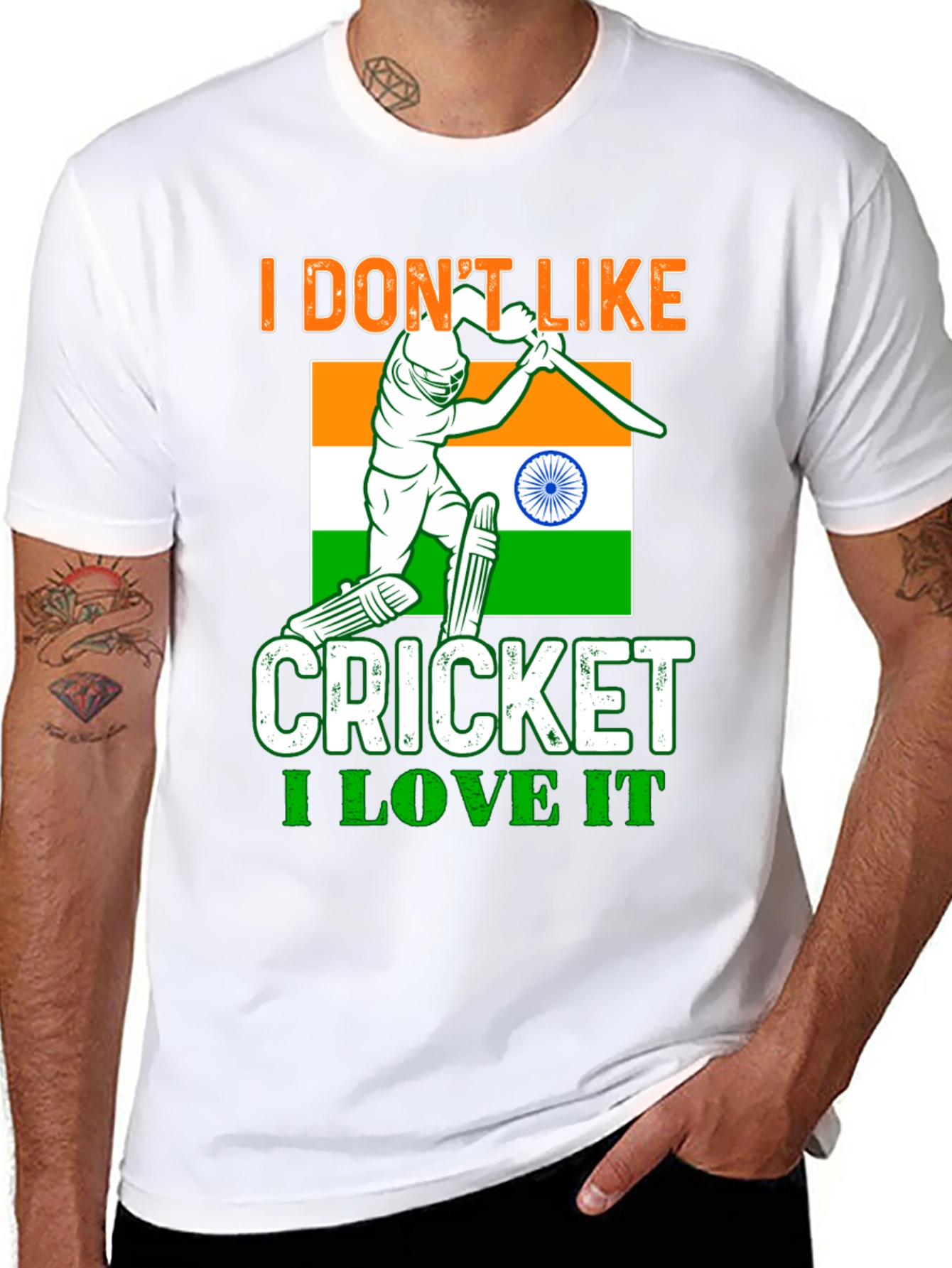 Cricket Fan T-Shirt - India Colors