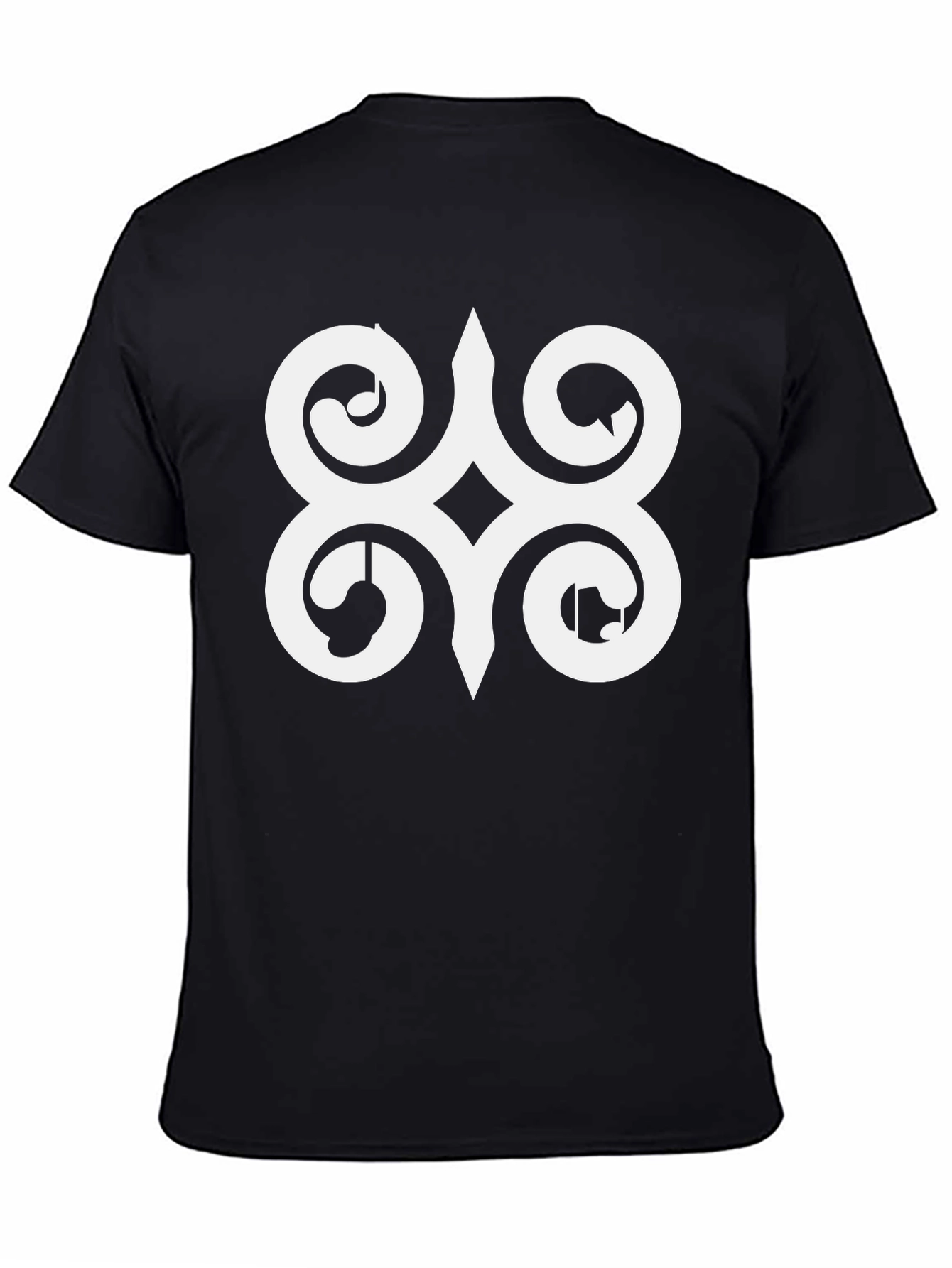 Adinkra Symbol Graphic T-Shirt - Black