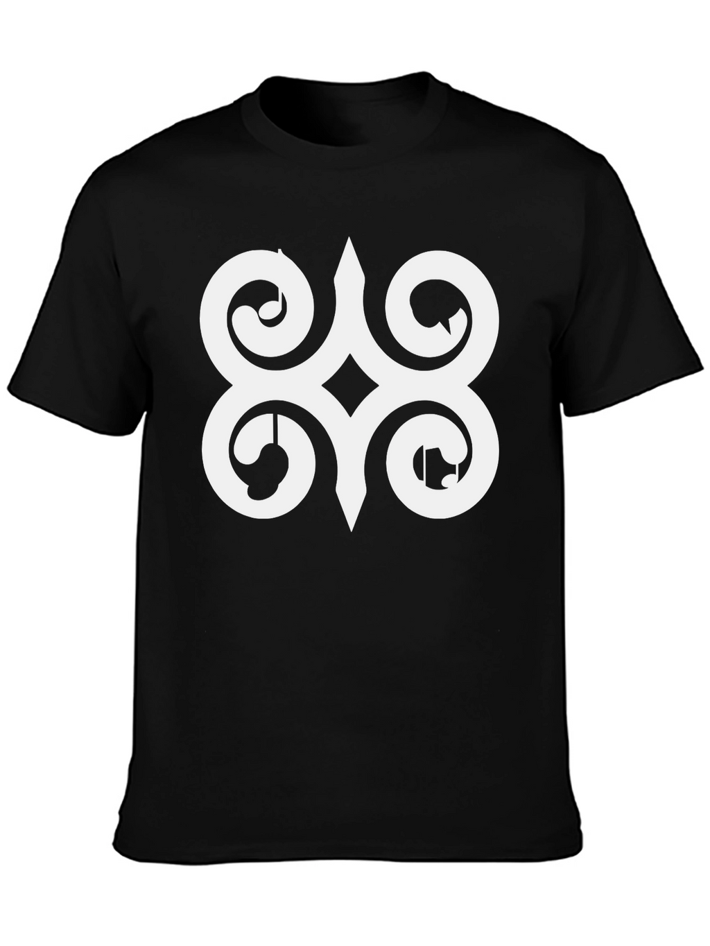 Adinkra Symbol Graphic T-Shirt - Black