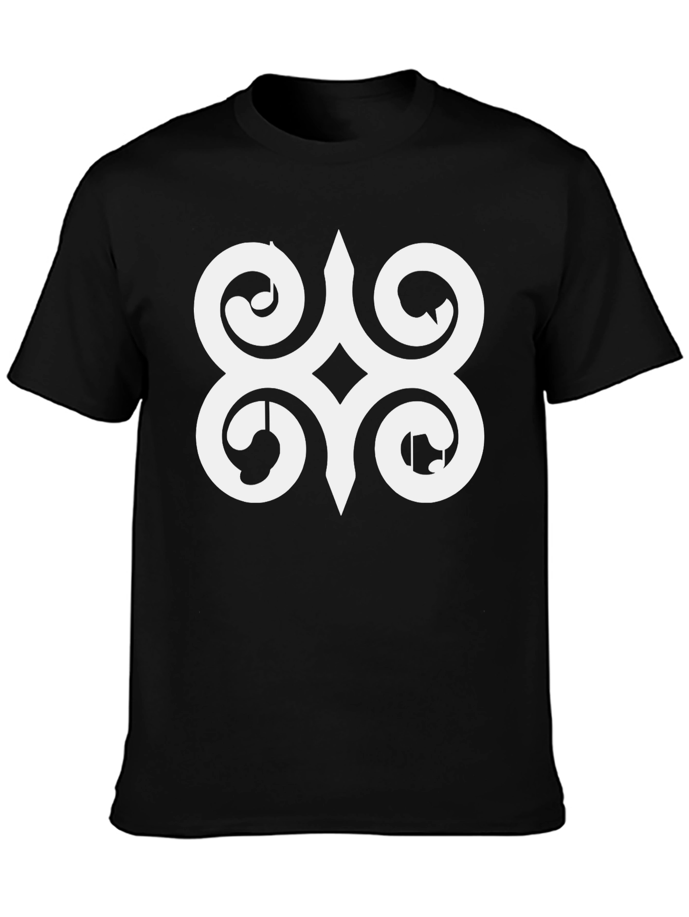 Adinkra Symbol Graphic T-Shirt - Black