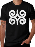 Adinkra Symbol Graphic T-Shirt - Black