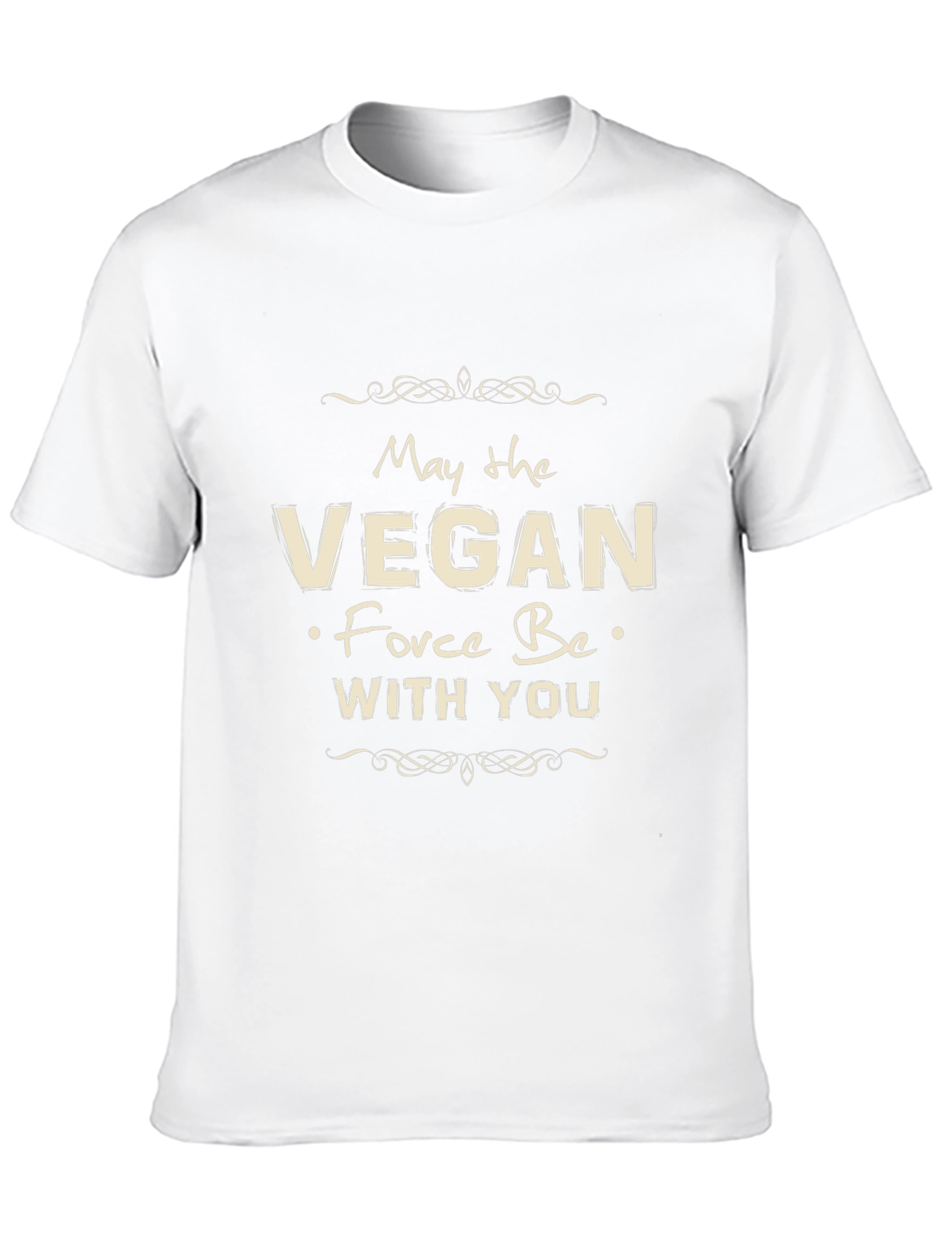 Vegan Force Be With You Black T-Shirt