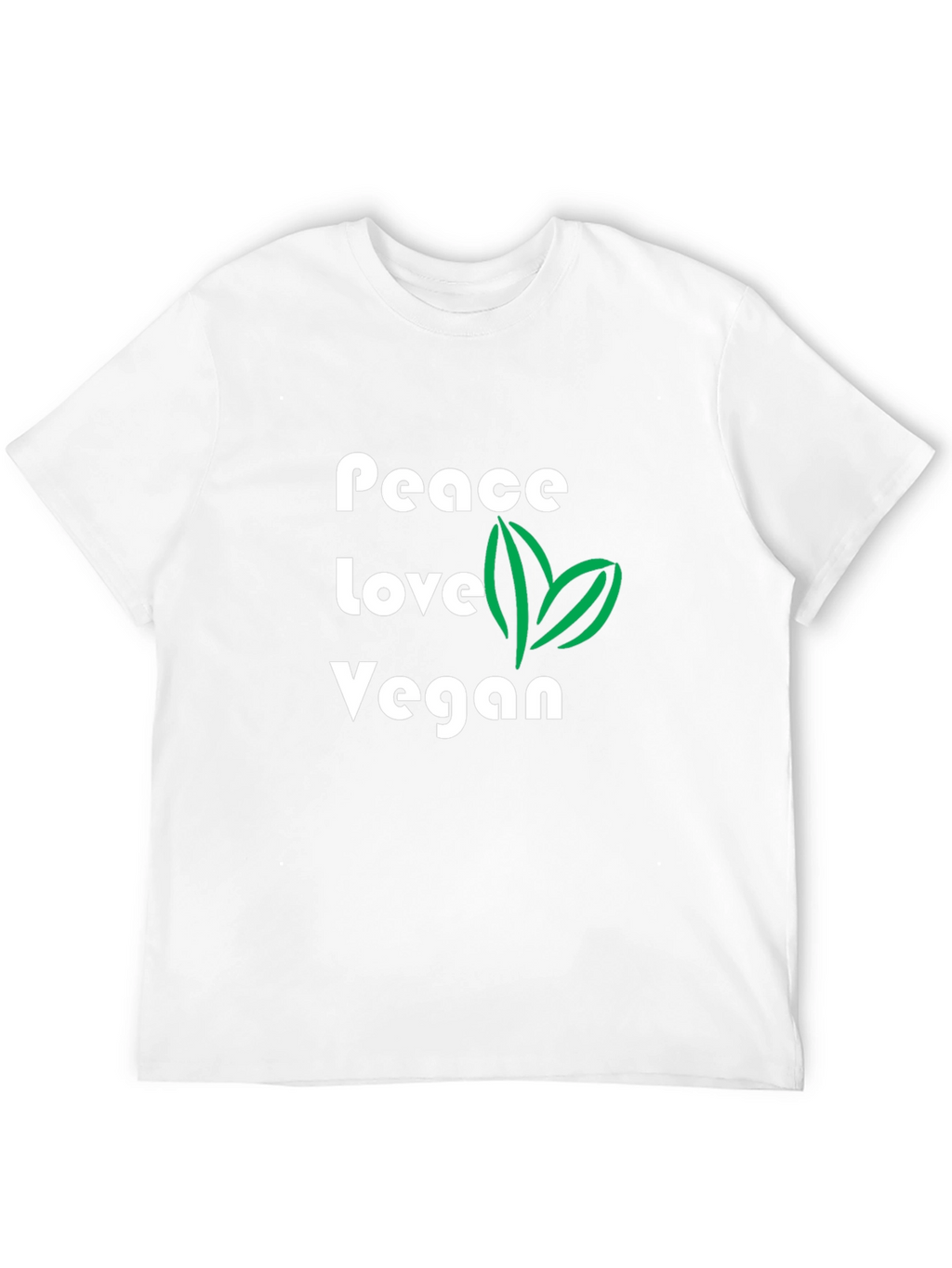 Peace Love Vegan Graphic T-Shirt - Black