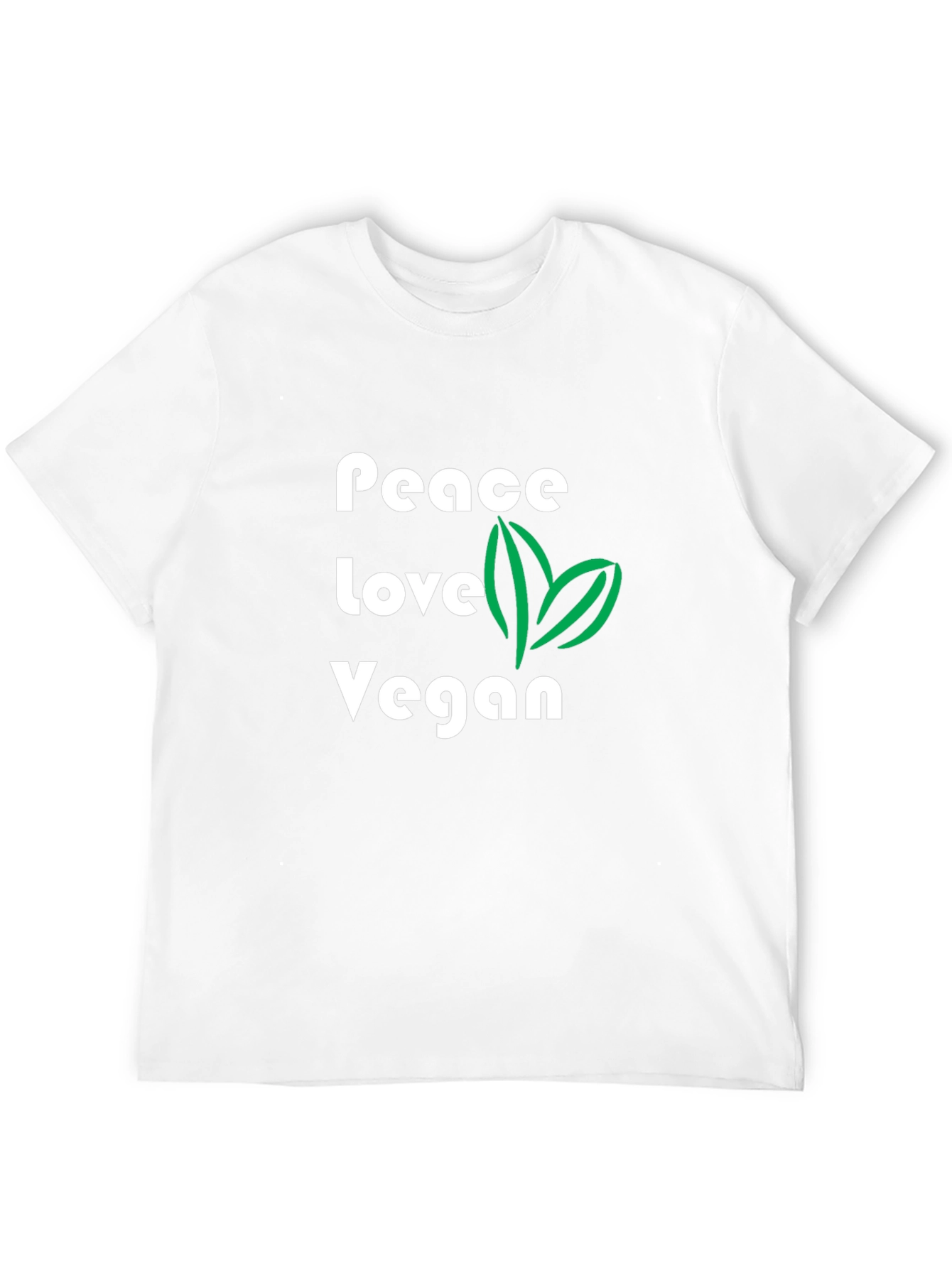 Peace Love Vegan Graphic T-Shirt - Black