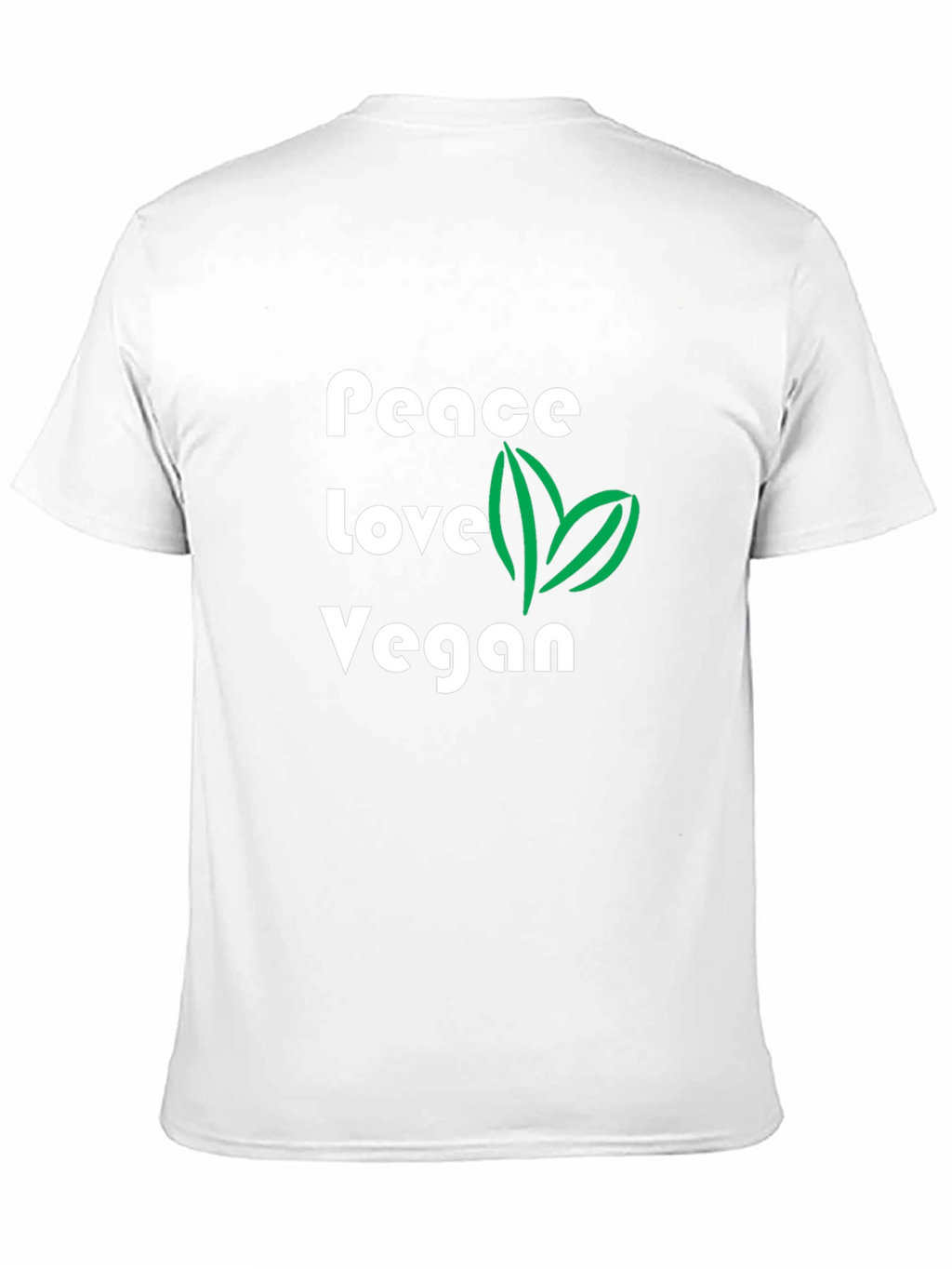 Peace Love Vegan Graphic T-Shirt - Black