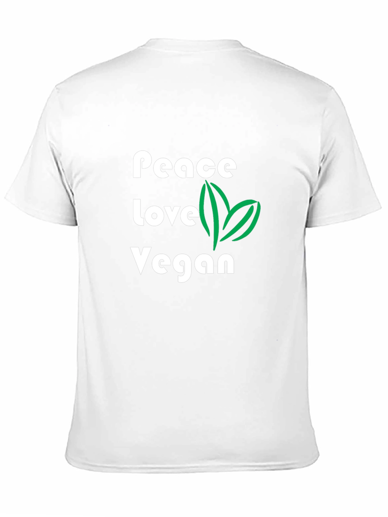 Peace Love Vegan Graphic T-Shirt - Black